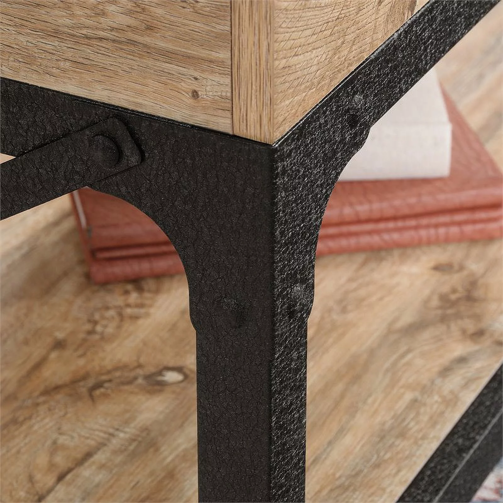 Pemberly Row Wood and Metal Lift-Top Coffee Table in Milled Mesquite