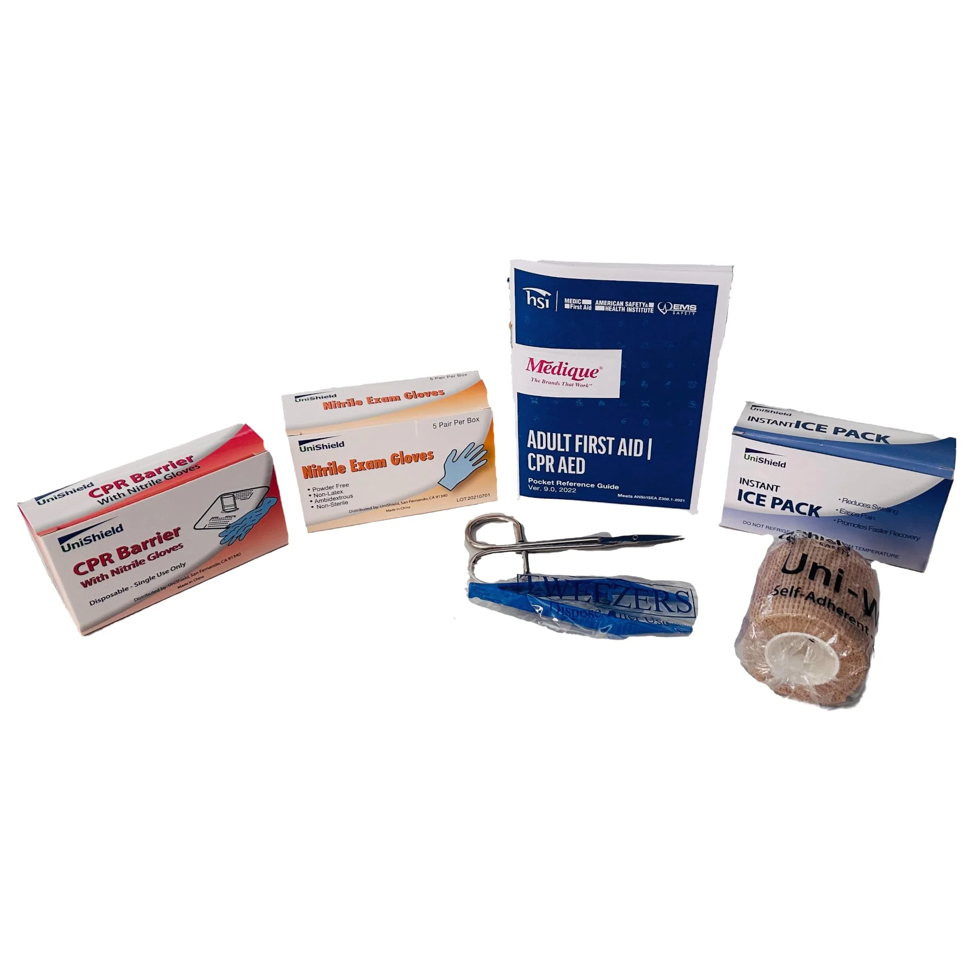 UniShield Antibiotic, Emergency Metal First Aid Wall Mountable Cabinet, 1500 Pcs