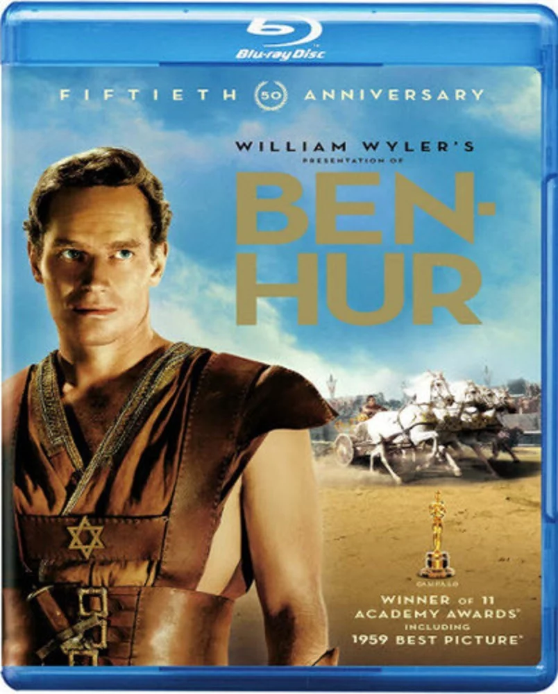 The Ten Commandments 1956 & 1923 Ben-Hur Charlton Heston Triple Feature 4 Blu Ray Set Includes Bonus Ark of The Covenants Art Card