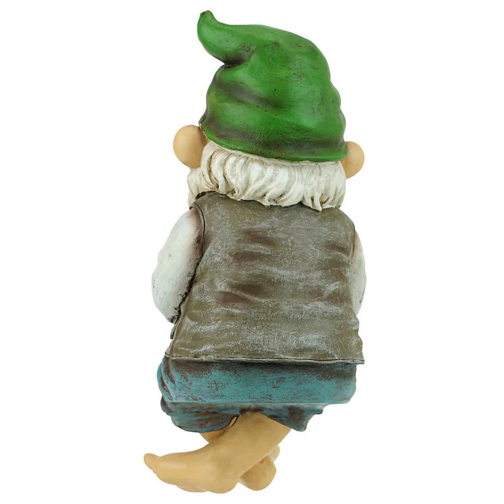 Design Toscano 9.5 In. H Ziggy The Fishing Gnome Garden Sitter Statue