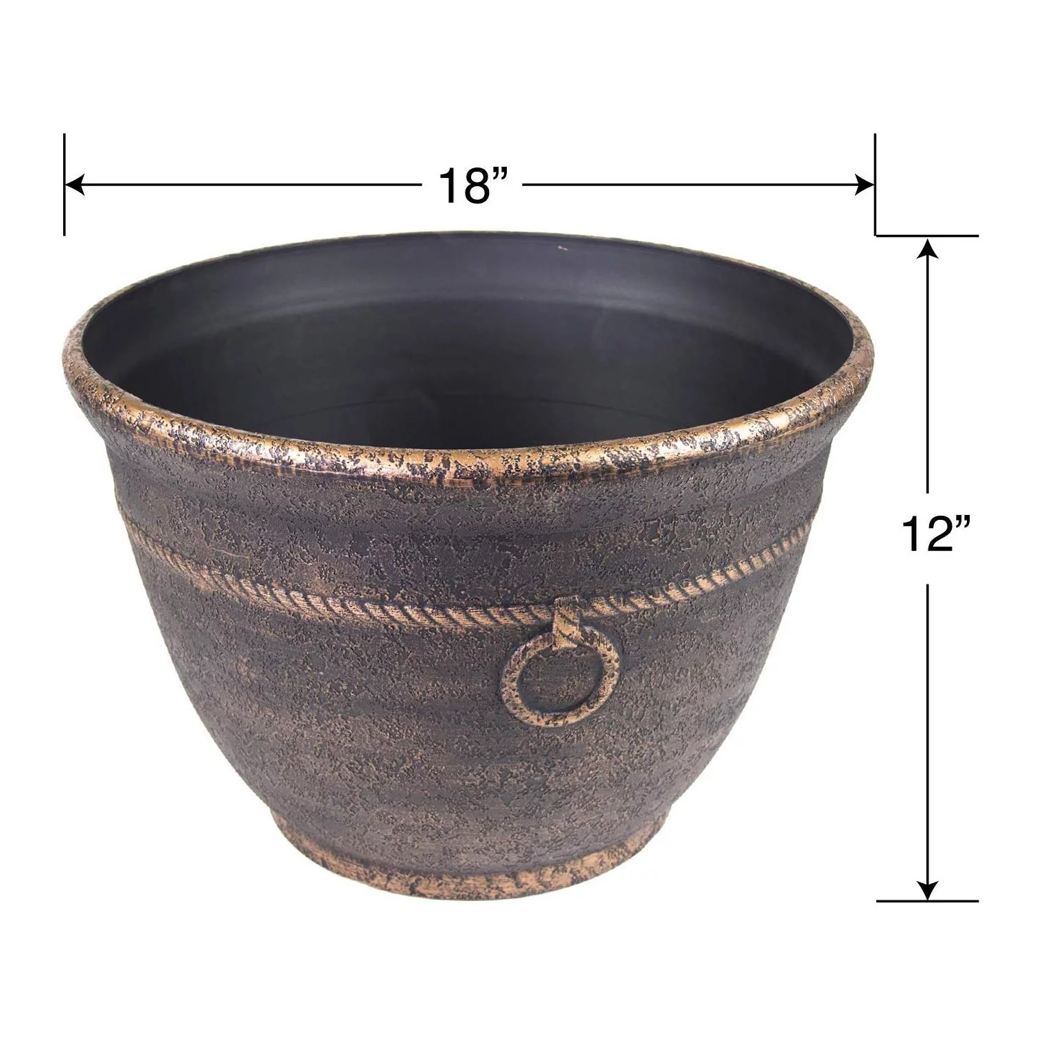 Liberty Garden Banded Rope 100' Hose Pot