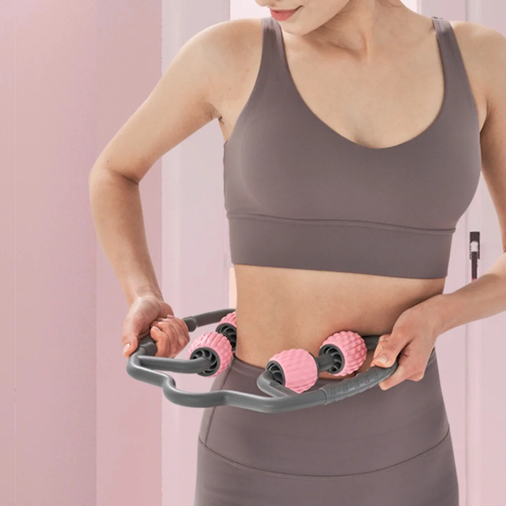 Only Joy Massage apparatus, 4 Wheels Muscle Roller Massager Circular Leg Clamps-360 ° Muscle Roller