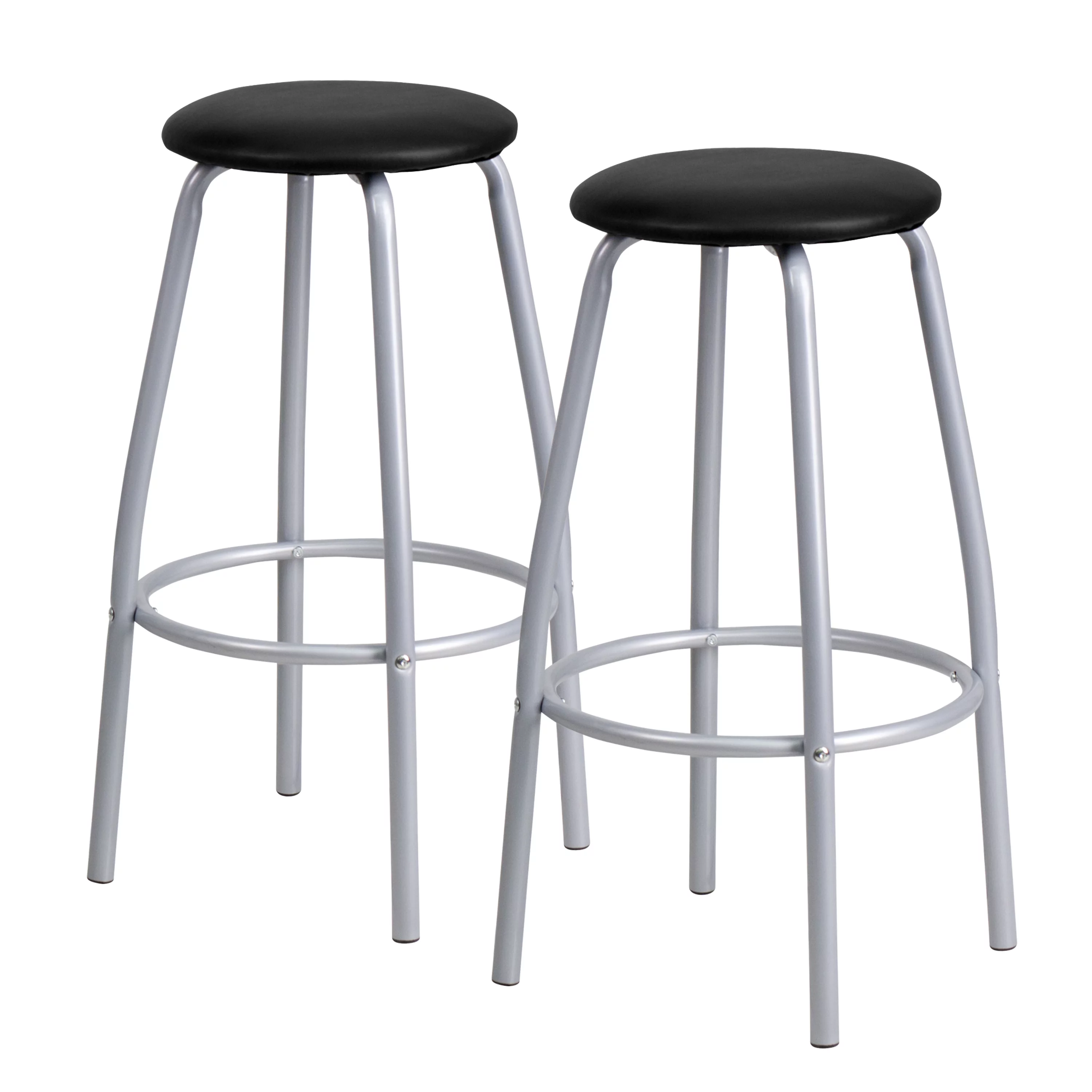 Flash Furniture Daria Bar Height Table Set with Padded Stools