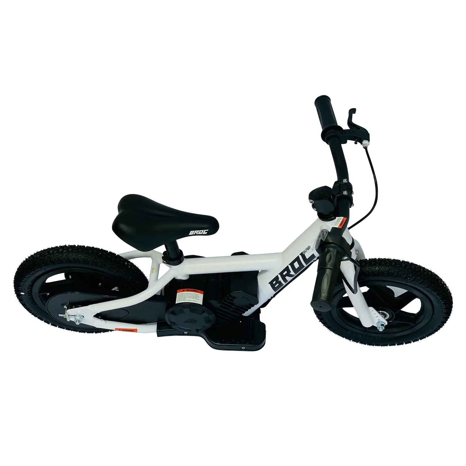 BROC USA Ebike for Kids, 12 Inch, 24V Battery operated, White