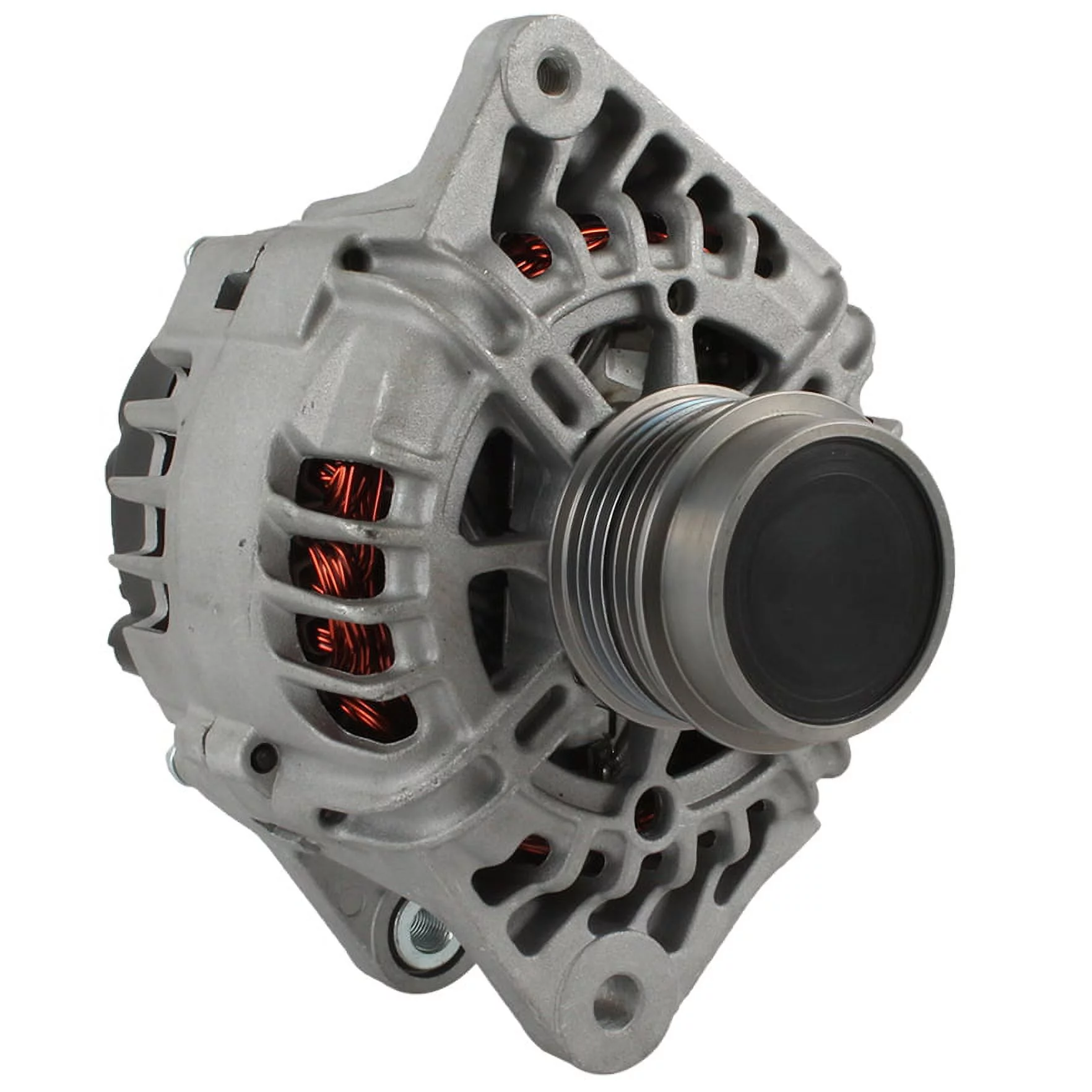 NEW ALTERNATOR IS COMPATIBLE WITH HYUNDAI VELOSTER 1.6L TURBO 2013 2014 2015 2016 KIA FORTE L4 1.6L 1591CC 97CID 2014 37300-2B760 373002B760 2616559 6 PULLEY GROOVE IF IR2616559 HYUNDAI 1.6L TURBO
