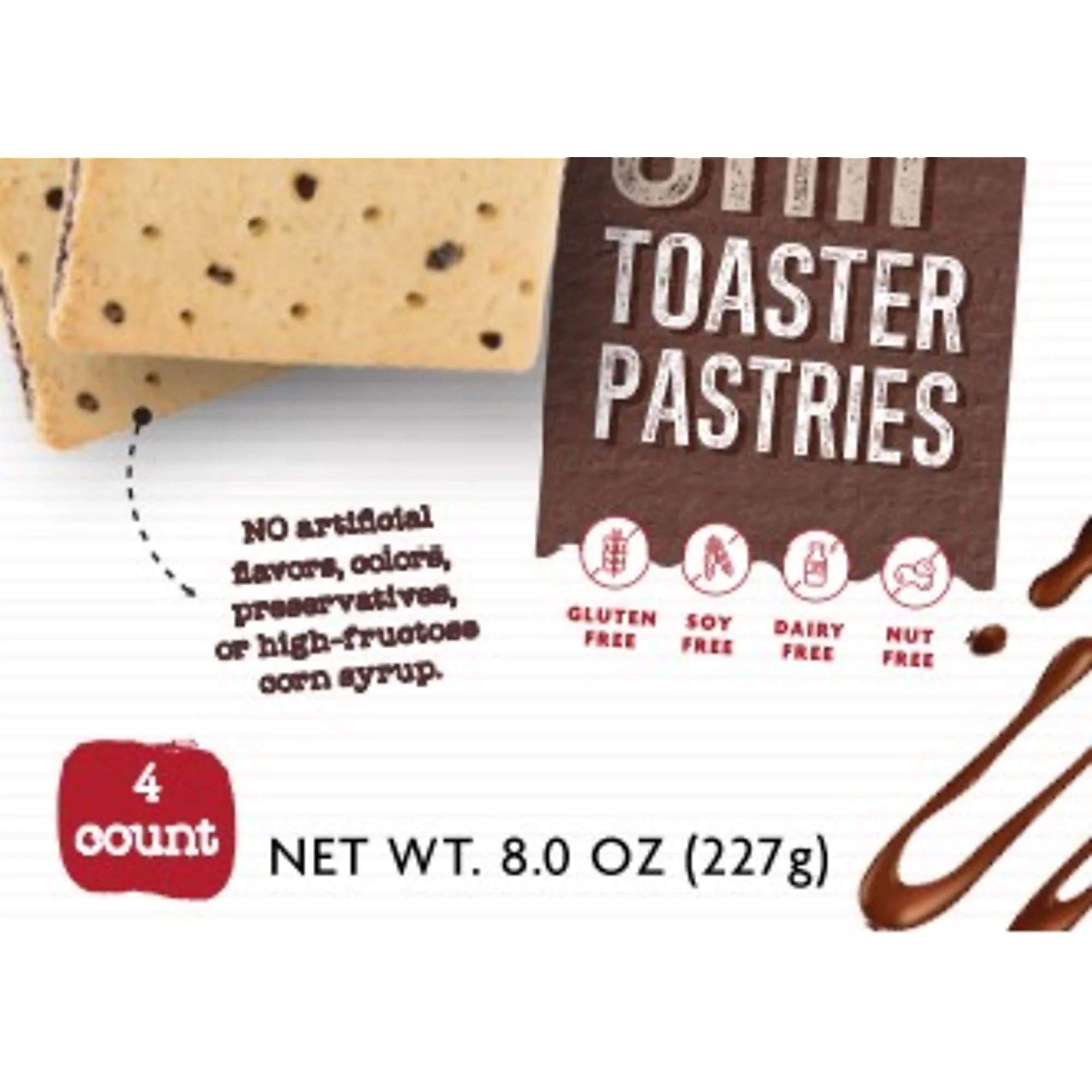 Katz Gluten-Free Chocolate Instant Breakfast Toaster Pastries, Shelf-Stable, Ready to Eat, 8 oz, 4 Count Box