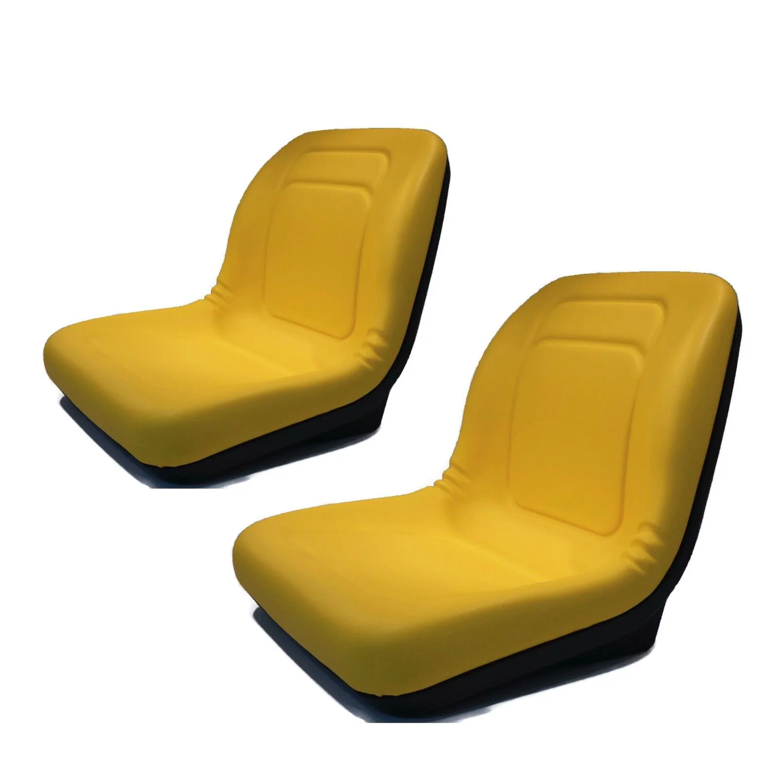 The ROP Shop | (2) Yellow High Back Seat John Deere Riding Mowers X304, X320, X324, X340, X360