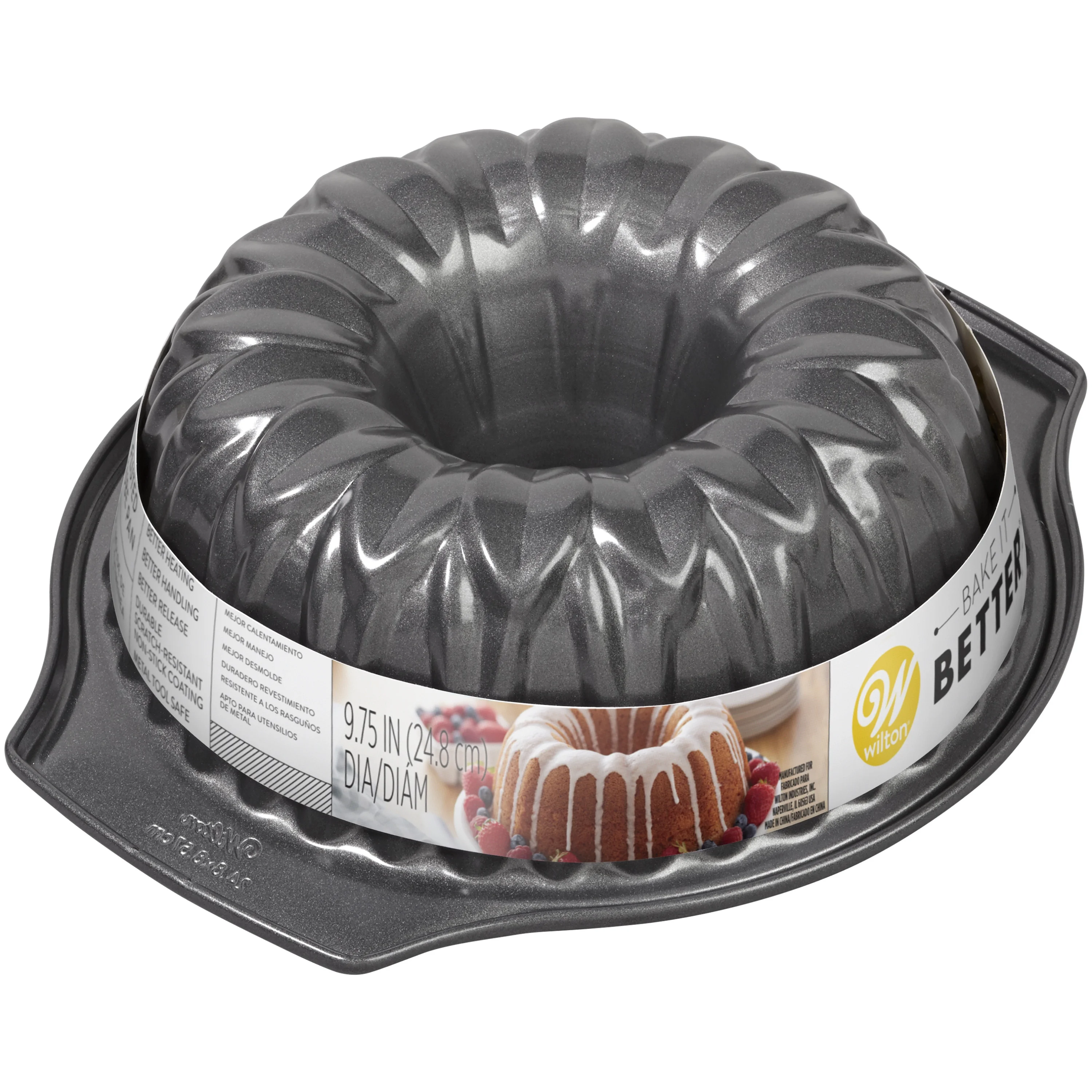 Wilton Bake It Better Steel Non-Stick Flower Fluted Tube Cake Pan, 9.75-inch