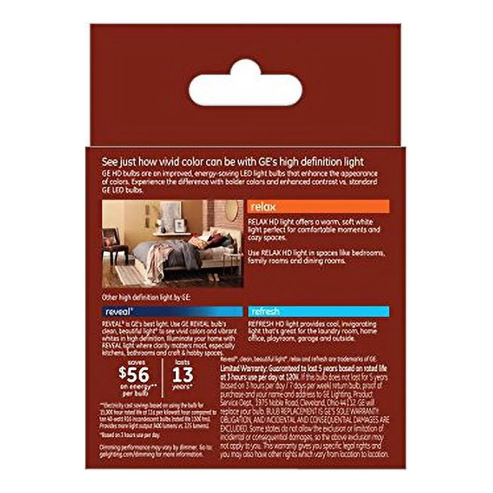 GE Relax 2-Pack 40 W Equivalent Dimmable Soft White R16 LED Light Fixture Light Bulb