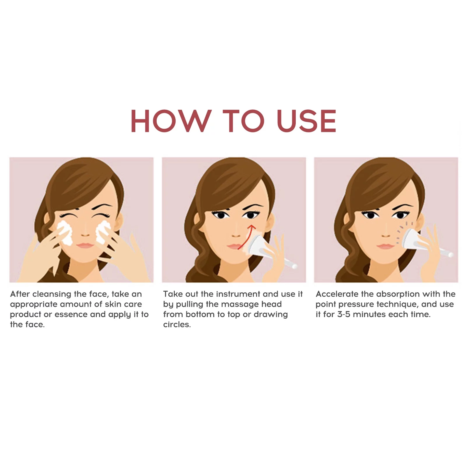 OWSOO Micro-current Skin Rejuvenation Instrument Eye Essence Massager Home Facial Beauty Instrument