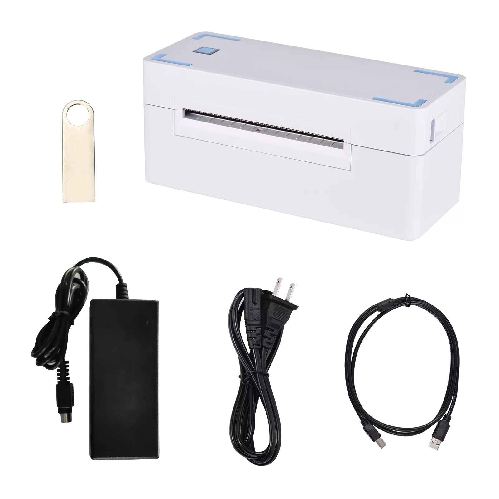 Andoer Thermal Shipping Label Printer 4 Inch Desktop Express Barcode Label Sticker Maker 4x6 Portable USB Connection Max. 80mm Paper Width 180mms High Speed Support Windows System ESCPOS Command f