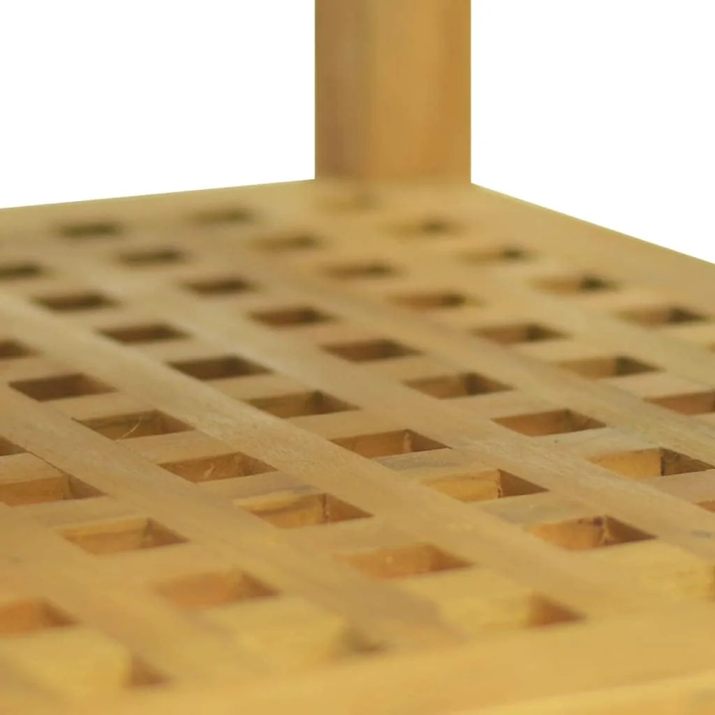 CGFHYP Solid Teak Wood Coffee Table - 23.6"x23.6"x15.7" - Sturdy Frame - Ample  - Unique Square Cut-Out Design - Stylish