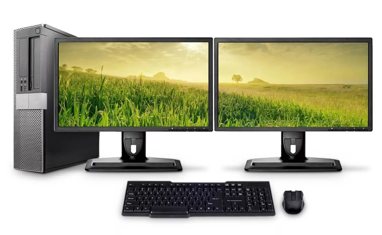 Dell PC Computer Desktop CORE i3 3.0GHz 4GB 2TB HD Windows 10 W/Dual 17