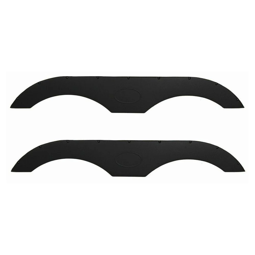 Teledu 2x Tandem Pair Black Trailer Fender Skirt For RVs Campers And Trailers Set