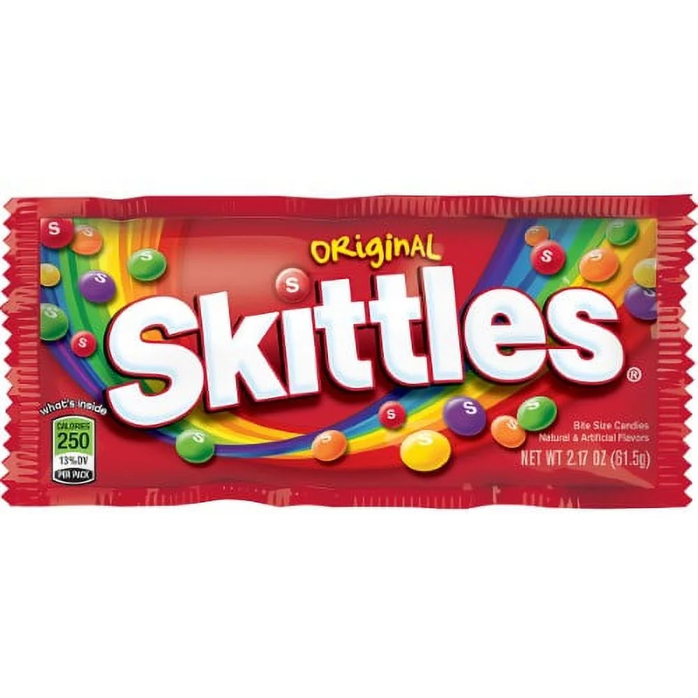48 Pack | Skittles Original Full Size Fruity Chewy Candy 2.17 oz