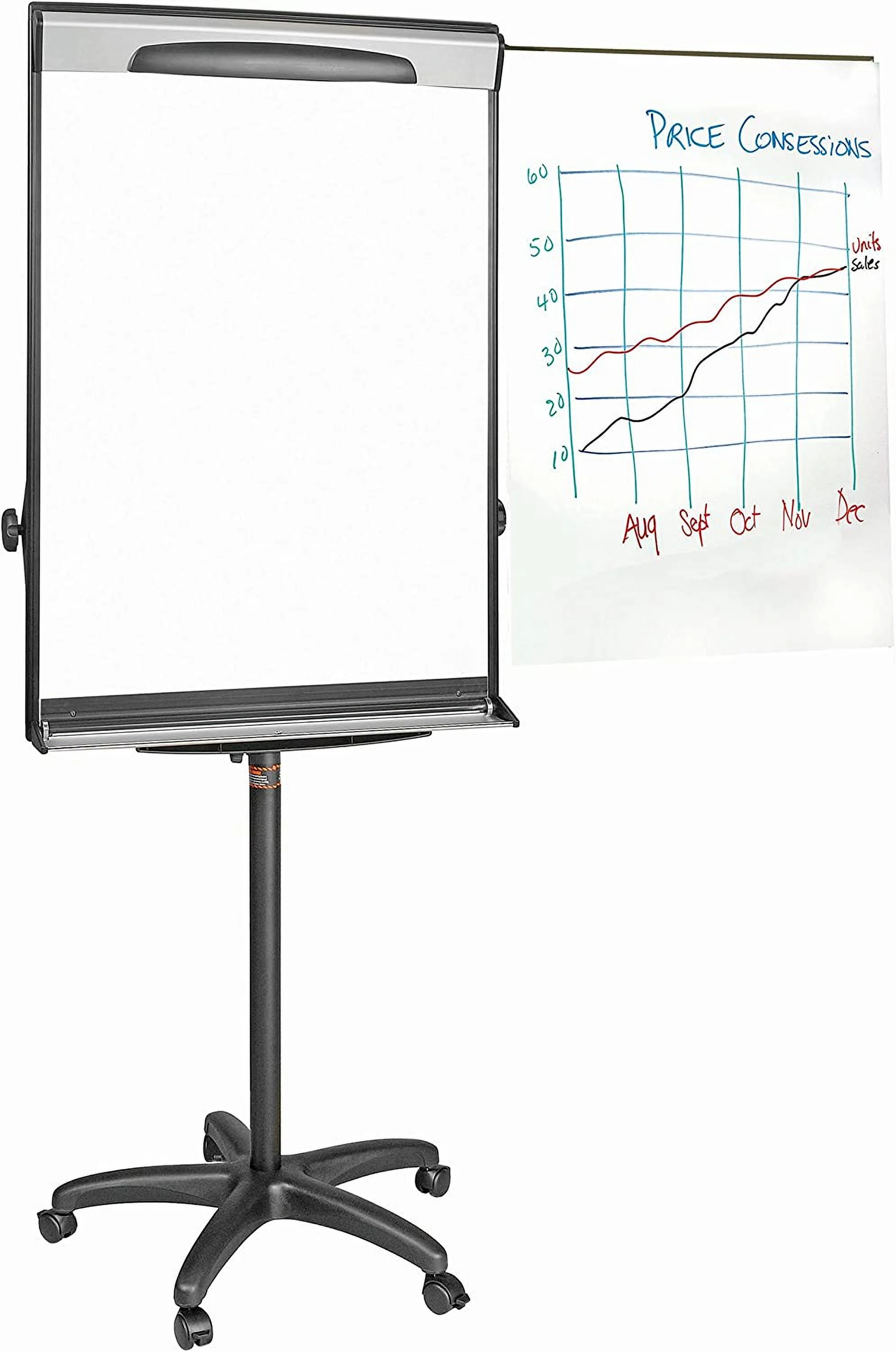 Magnetic Ultra Dry-Erase Whiteboard Mobile Presentation Easel, 76