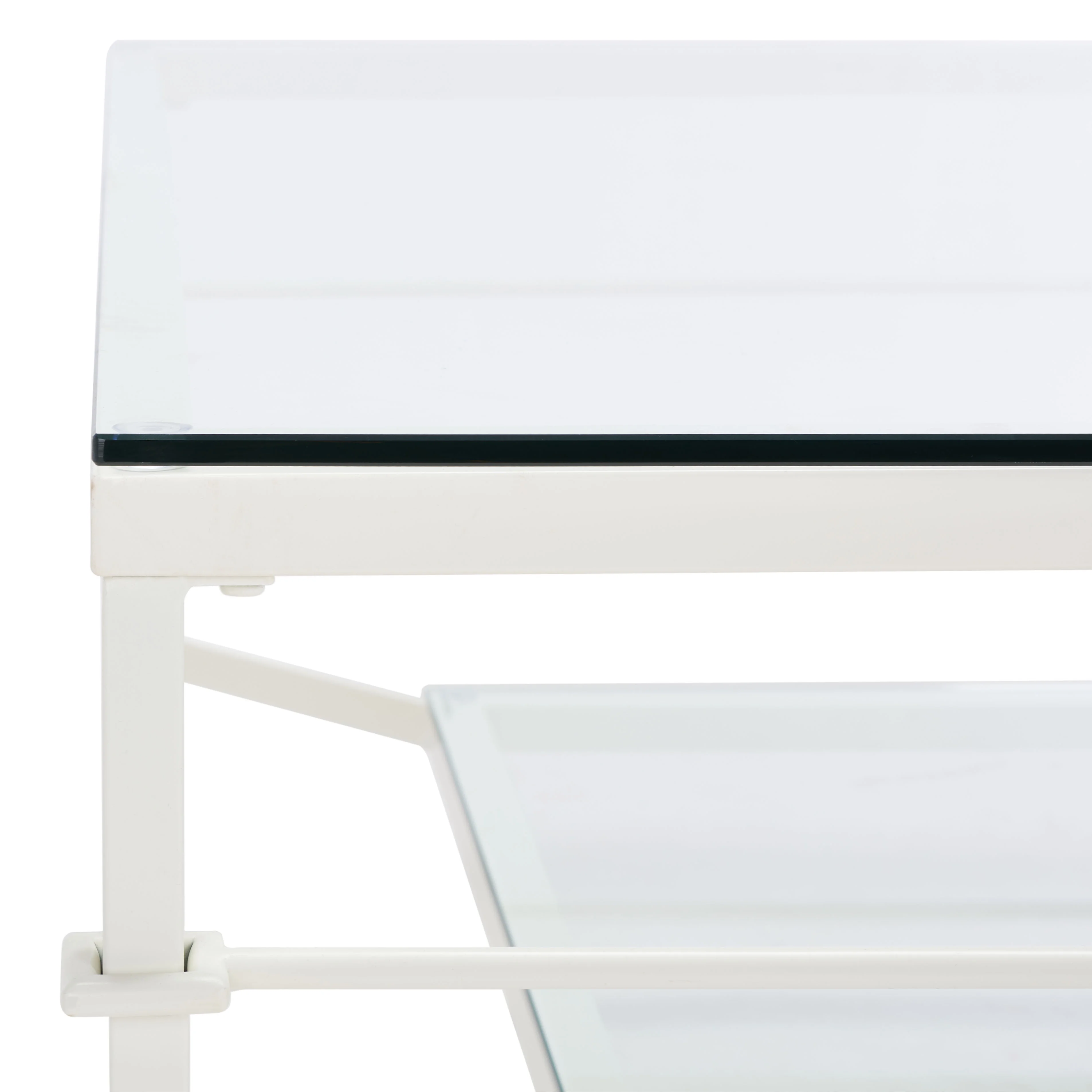 SAFAVIEH Couture Mieka Glam Metal Coffee Table, White