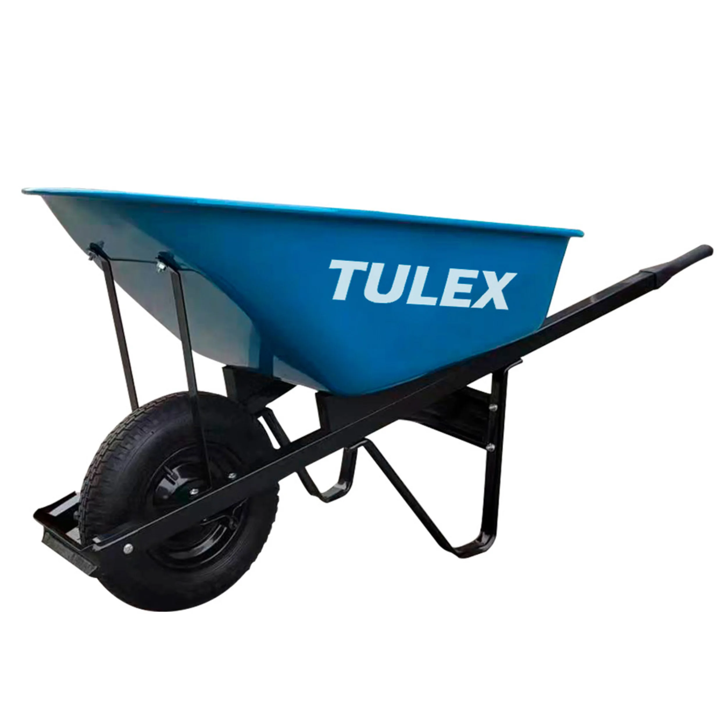 TULEX Professional One-Wheel Home Garden Yard Utility Wheelbarrow Cart, 330 Pounds Capacity Yard Cart, 4.00/8 Pneumatic Tire for High Stability, Steel Tray, Easy Assembly, 6 Cubic Feet. TULEX 1111