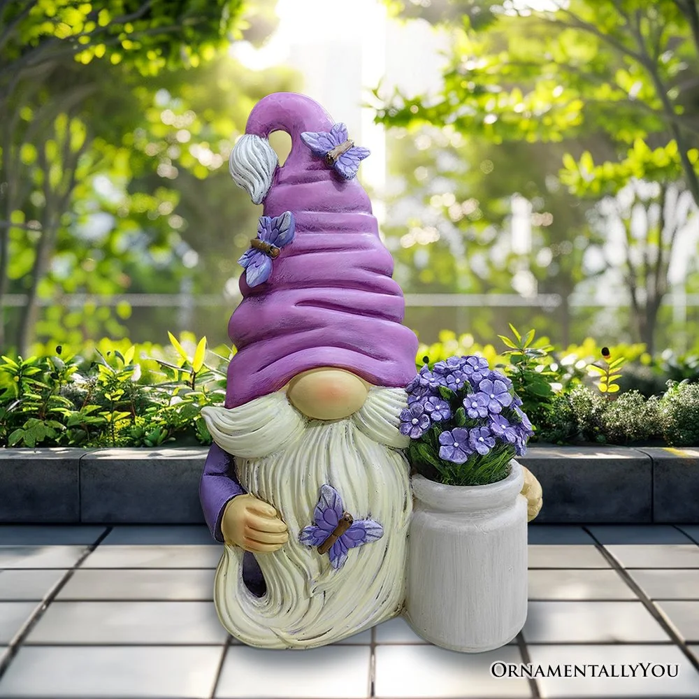 Garden Grace Lavender Gnome Figurine, 10