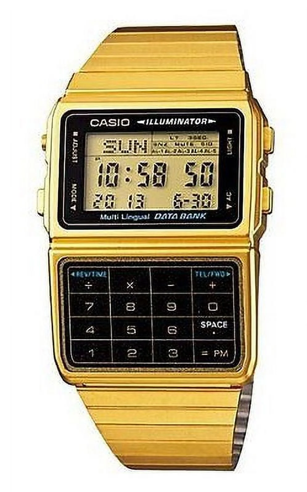 DBC611G-1D Gold & Black Digital Watch - Gold / One Size