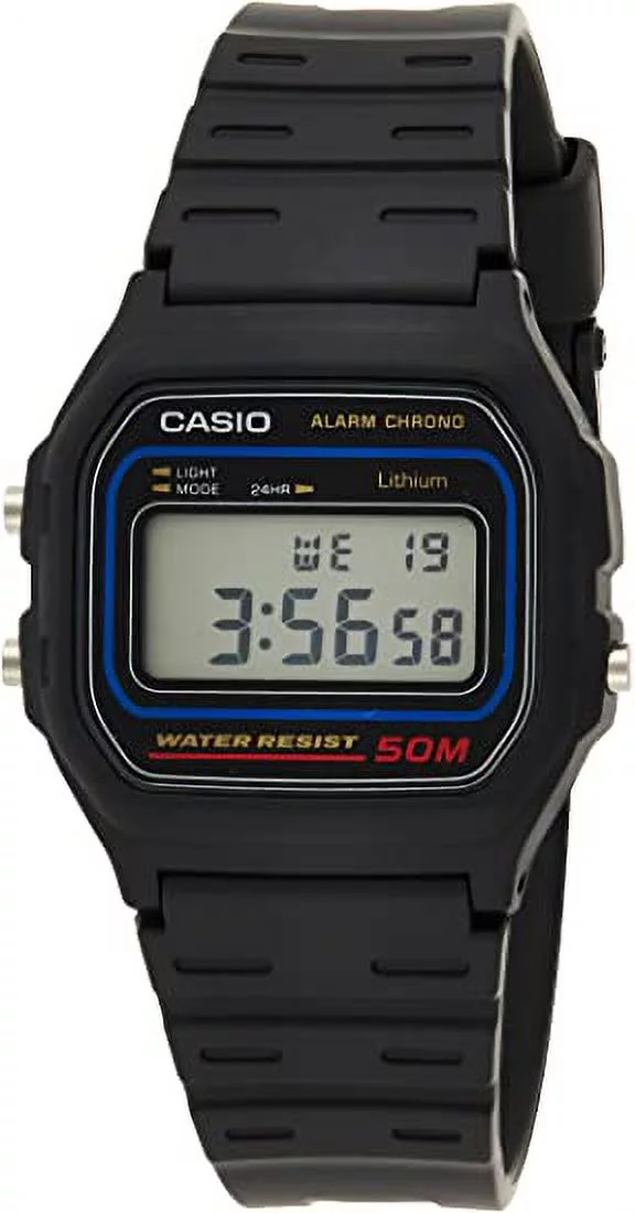 Casio W59-1V Men's Classic Black Digital Watch
