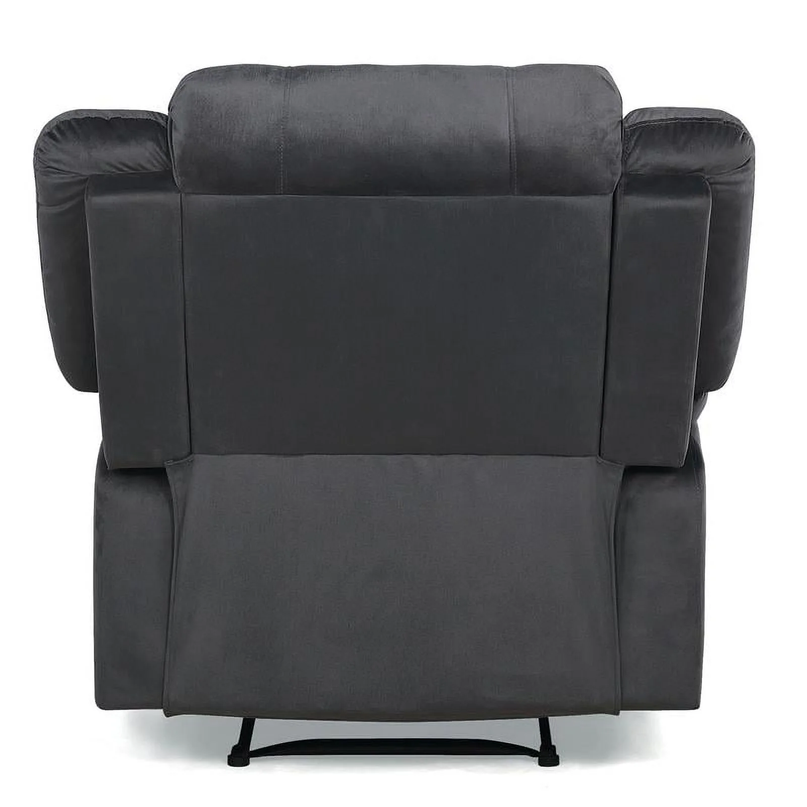 Bowery Hill Lounger Phillip Recliner in Dark Gray Fabric Upholstery