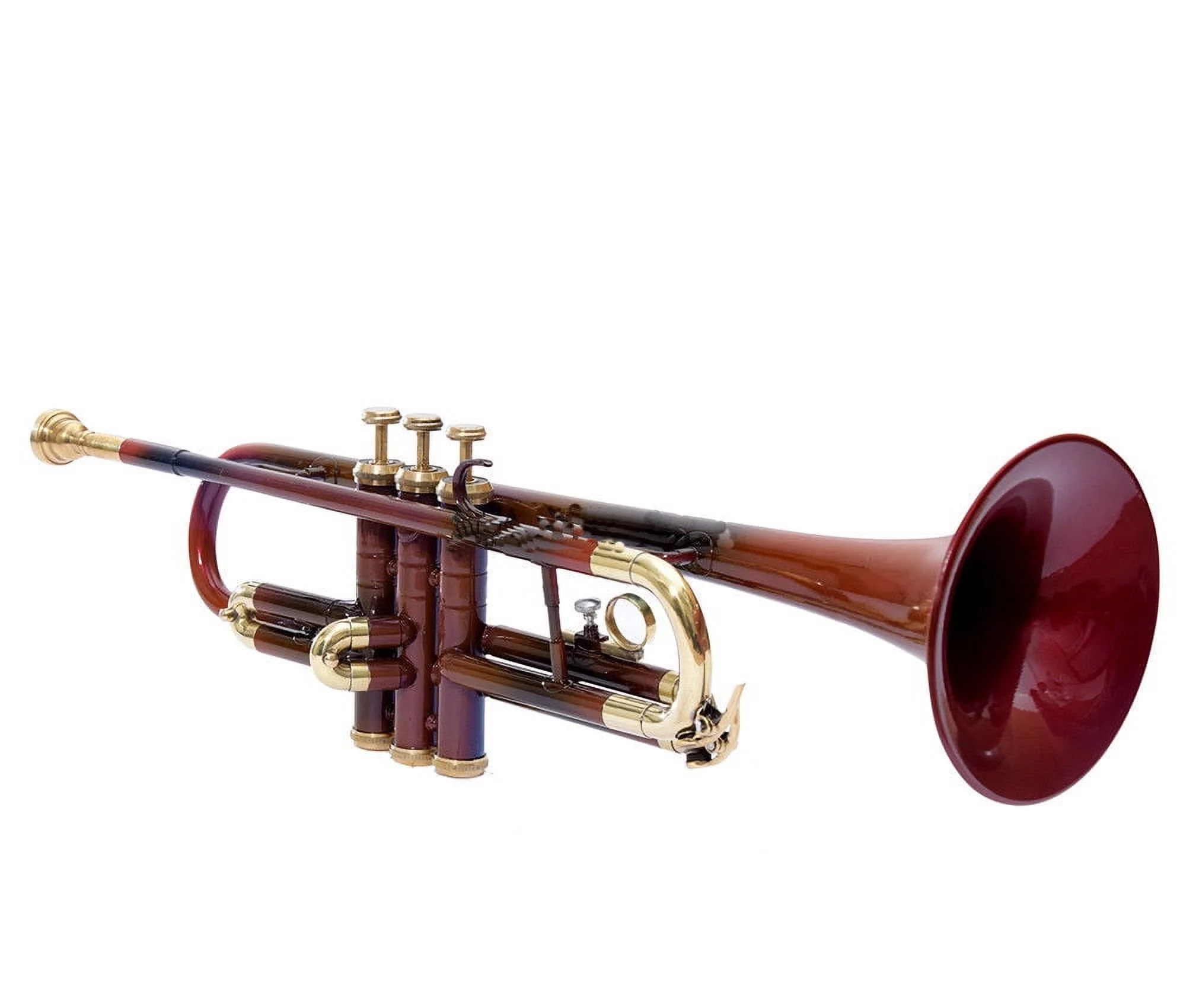 Trumpet Red Black And Brass Finish Bb Pitch With Hard Case Bag And Mouthpiece