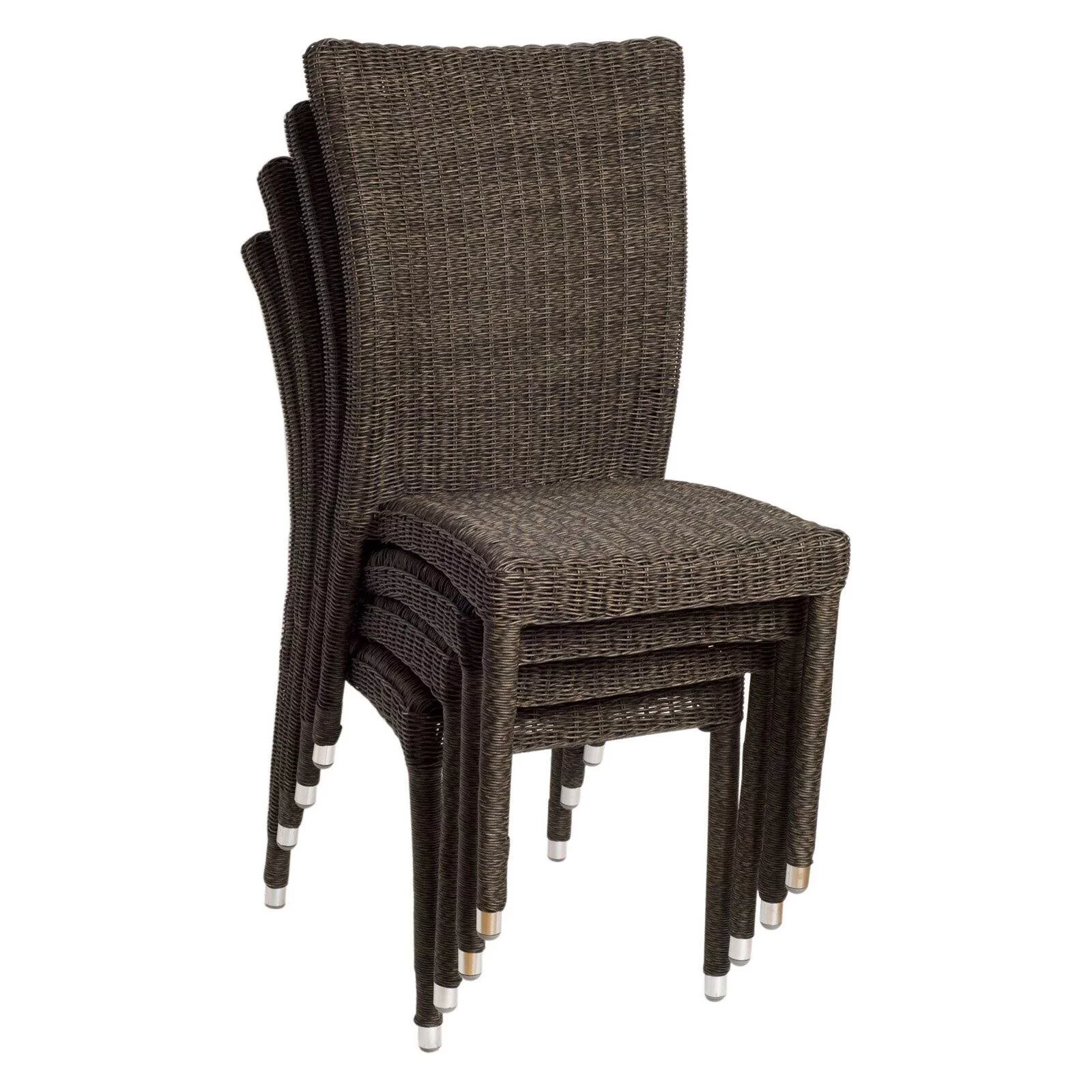 International Home Amazonia 7 Piece Wood Patio Dining Set in Brown