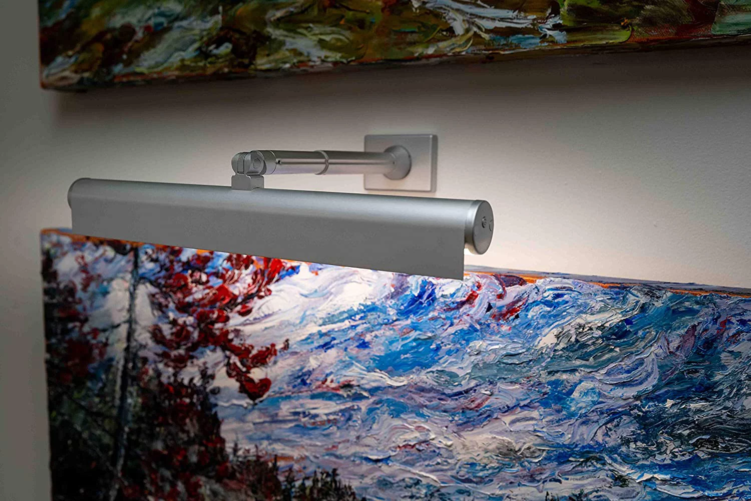 XIANMM Rechargeable Art & Picture Light - Very Easy Install, Silver