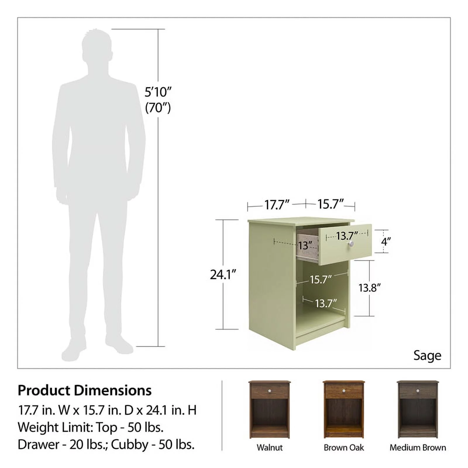 Home Square 3-Piece Set with Dresser and Nightstand and 5 Drawer Dresser