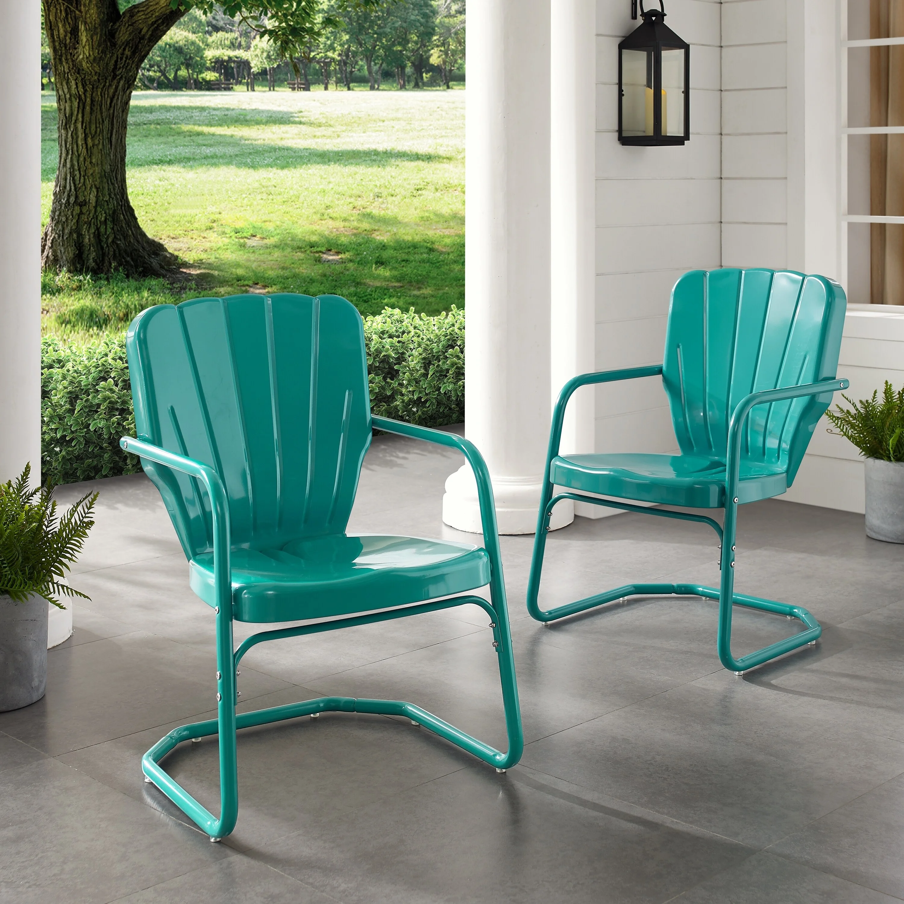 Crosley Furniture  Ridgeland 2pc Outdoor Metal Armchair Set
