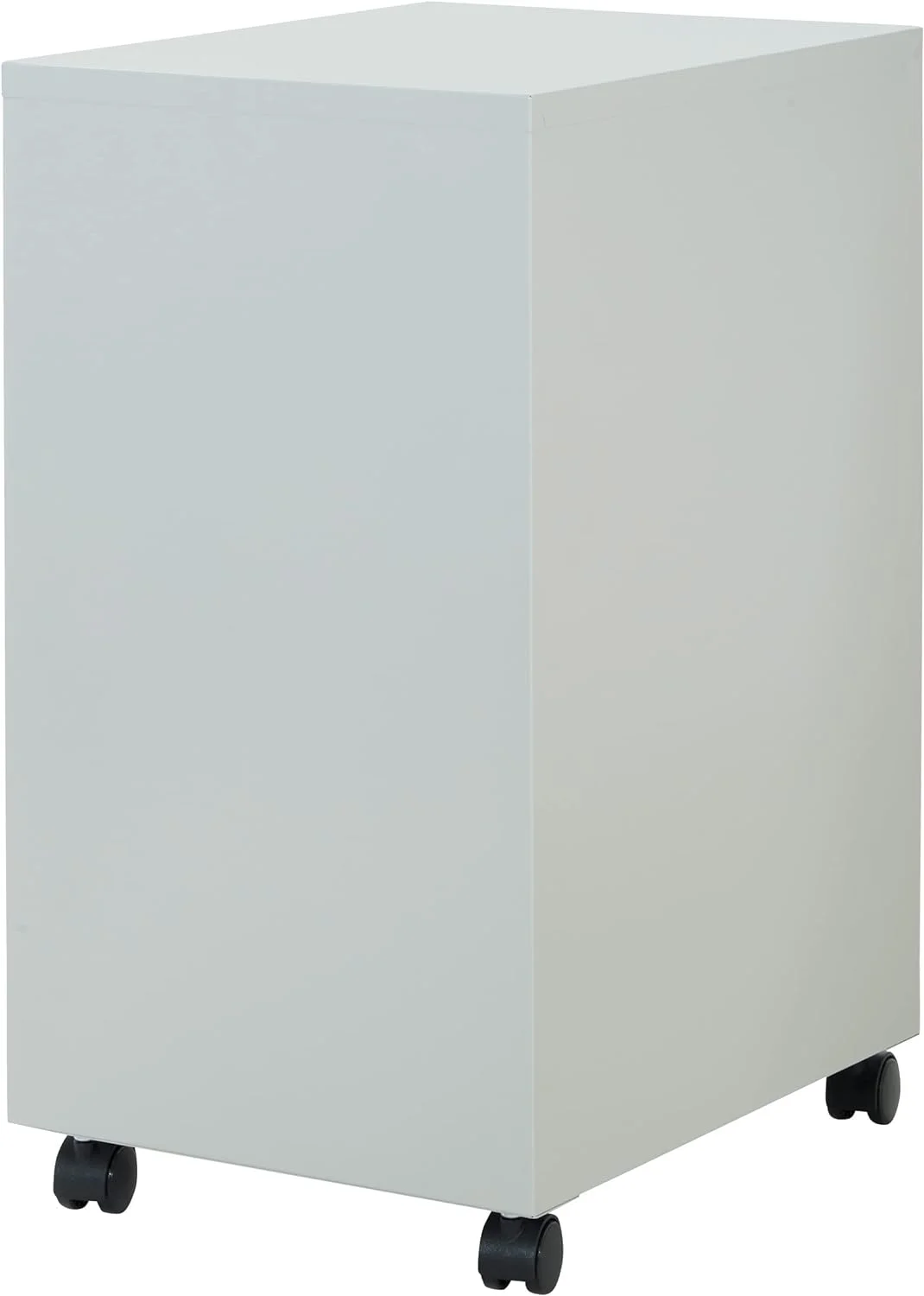 OSP Home Furnishings 2 Drawer Mobile Locking Metal File Cabinet, Grey