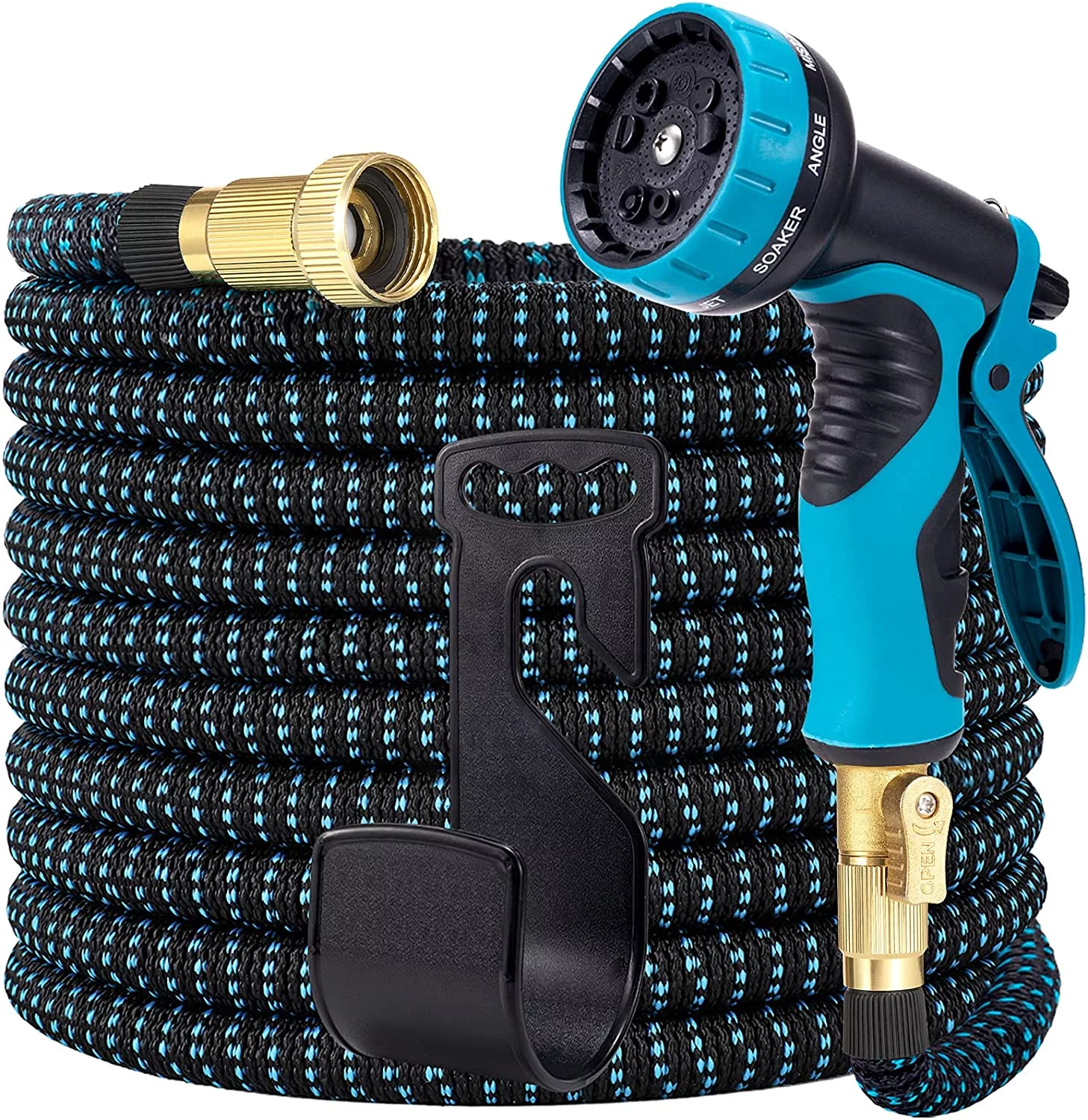 Expandable Garden Hose 100ft Water Hose - 10 Function Hose Spray Nozzle, Flexible Hose Water Pipe with 3/4