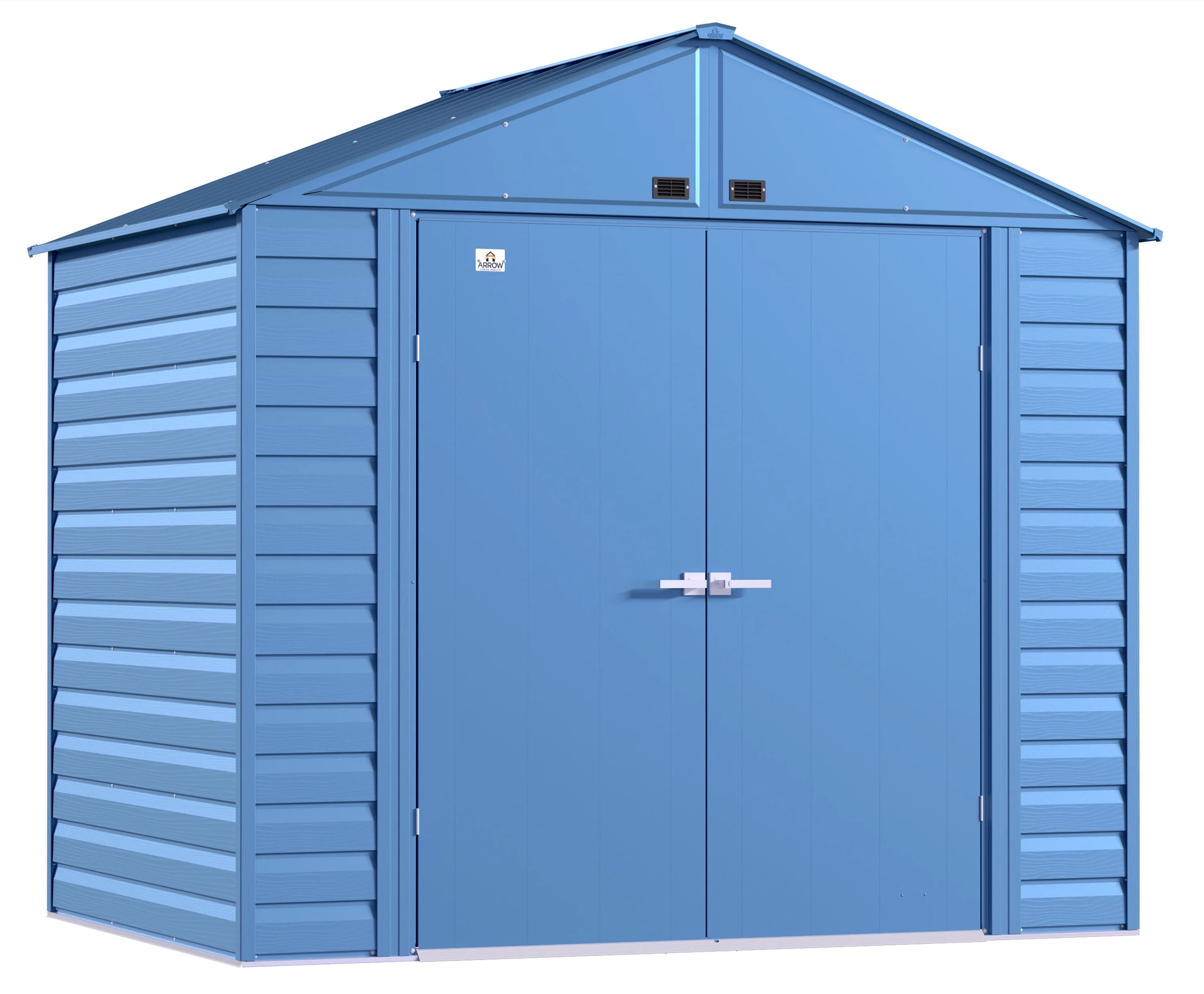 Arrow Select Steel Storage Shed, 8x6, Blue Grey