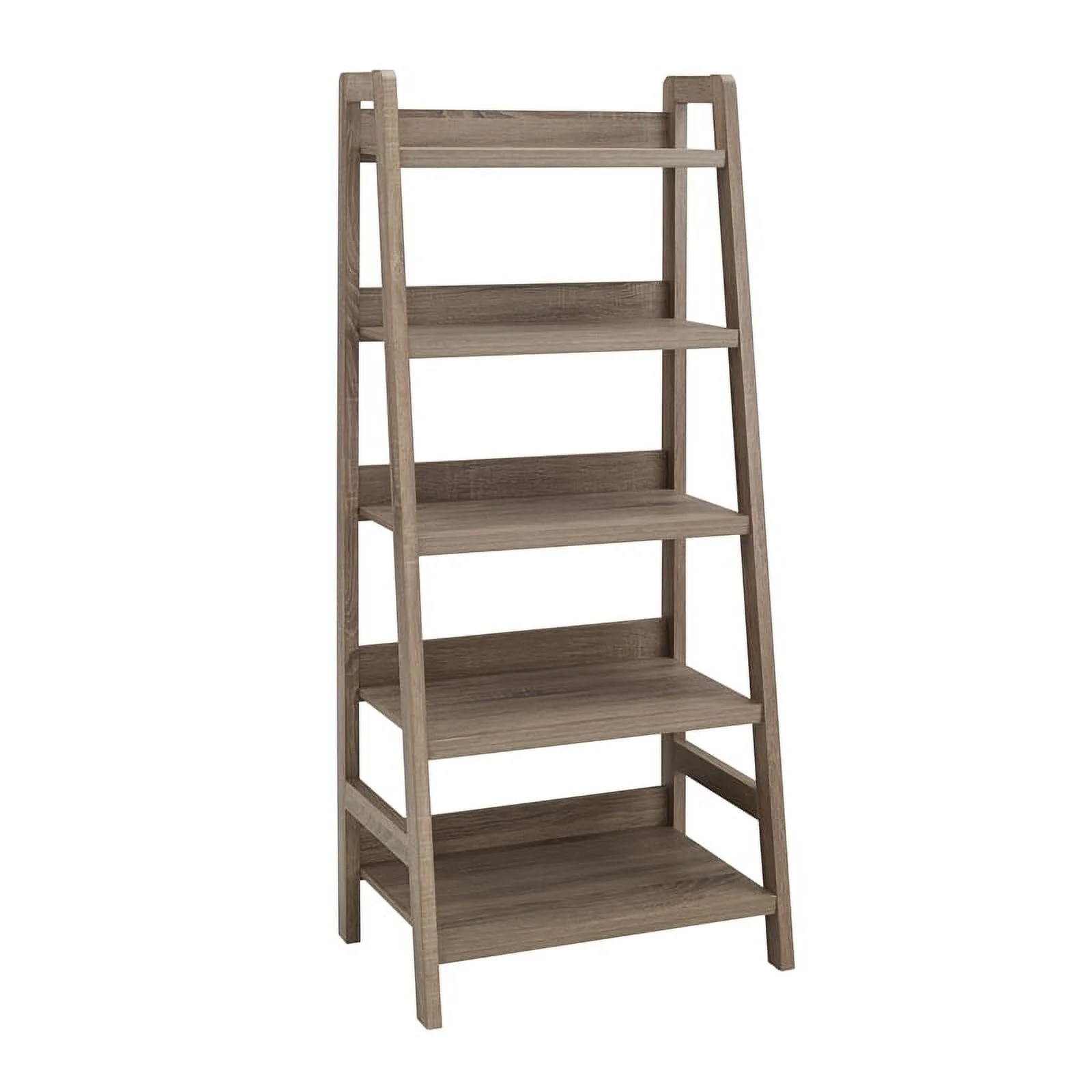 Home Square 2-Piece Set with Filing Cabinet and Five Shelf Ladder Bookcase