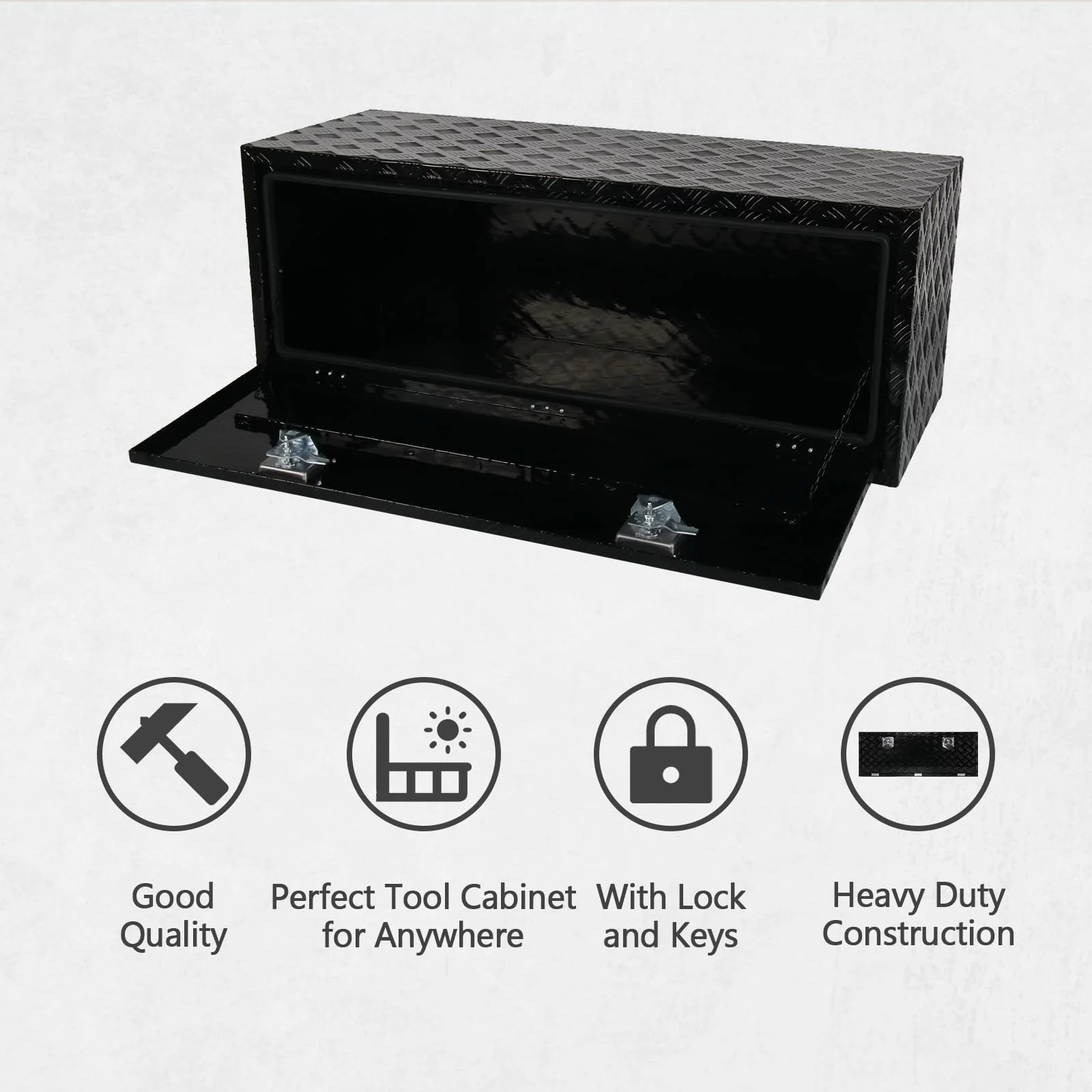 48 Inch Aluminum Tool Box Truck Underbody Toolbox Underbed Box ｗ/Lock 48 x 18 x 18 Inch