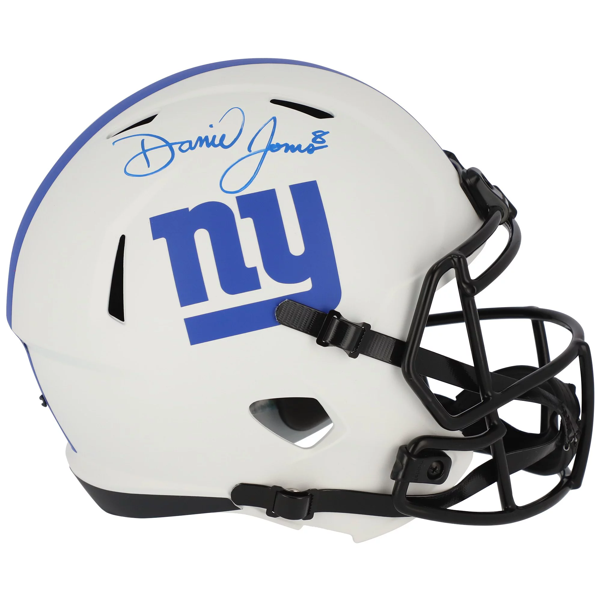 Daniel Jones New York Giants Autographed Riddell Lunar Eclipse Alternate Speed Replica Helmet - Fanatics Authentic Certified