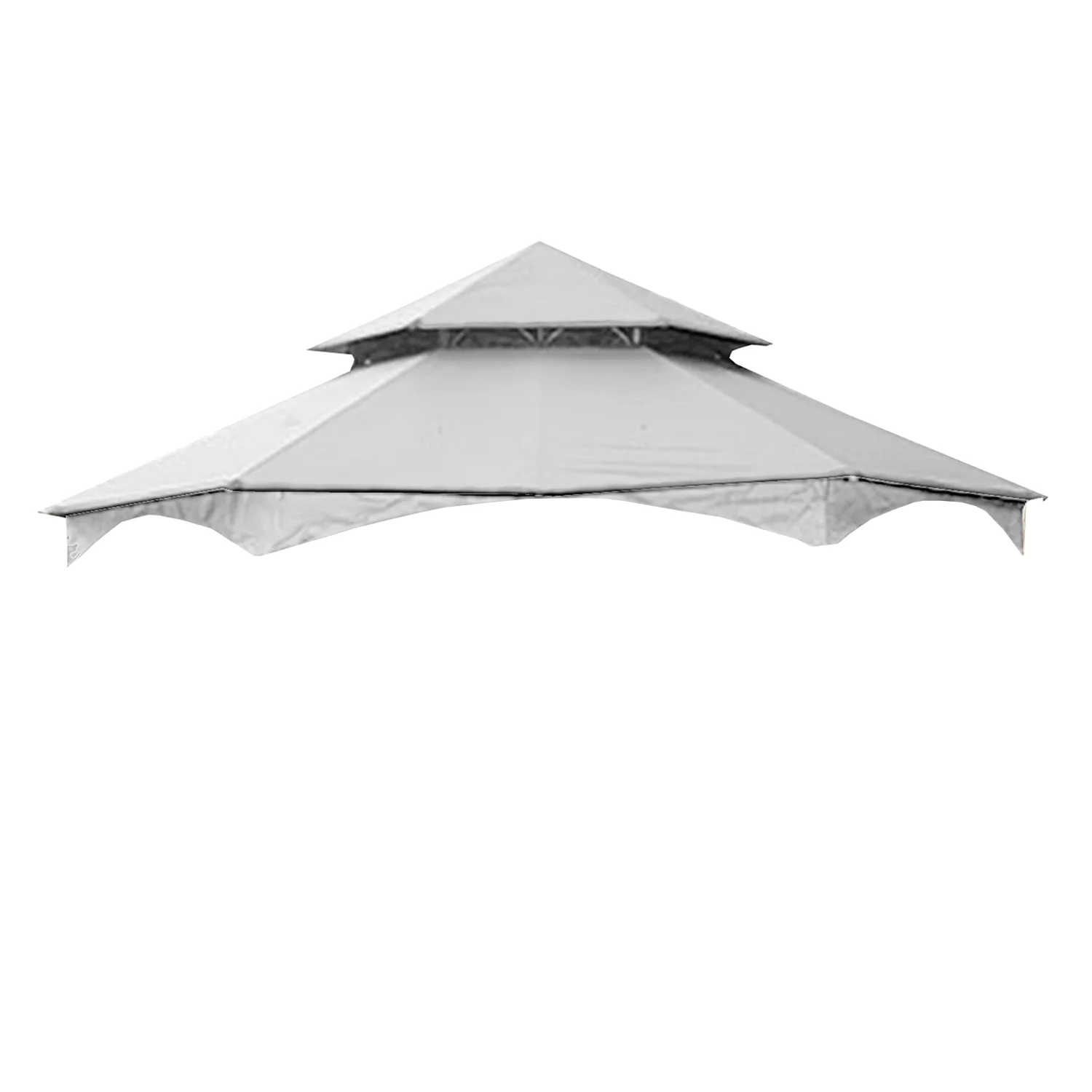 Garden Winds Replacement Canopy Top Cover for the Southbay Hexagon Gazebo - Slate Gray