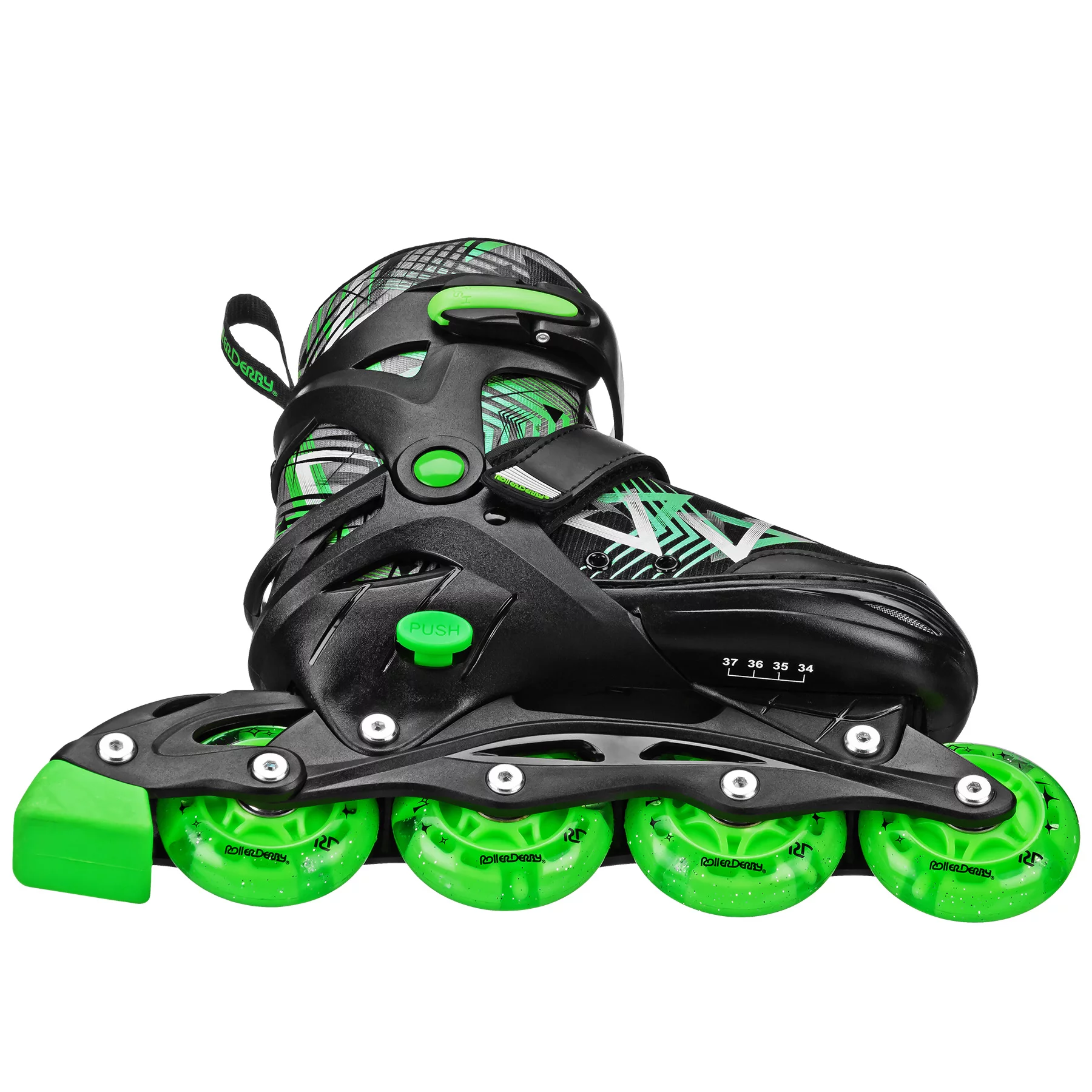 Roller Derby Stryde Boy's Adjustable Lighted Wheel Inline Skates