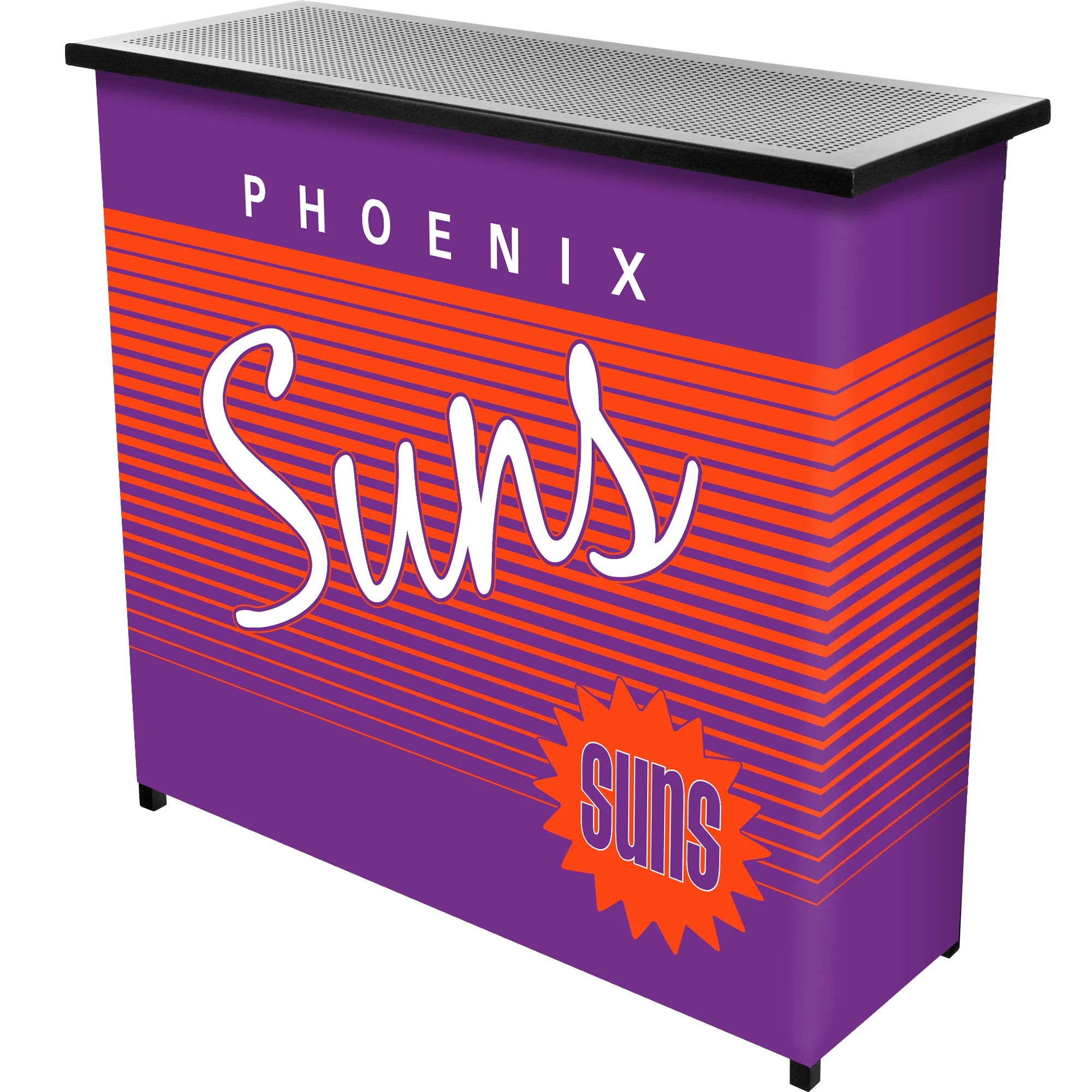 Phoenix Suns Hardwood Classics Indoor or Outdoor Portable Bar with 2 Shelves