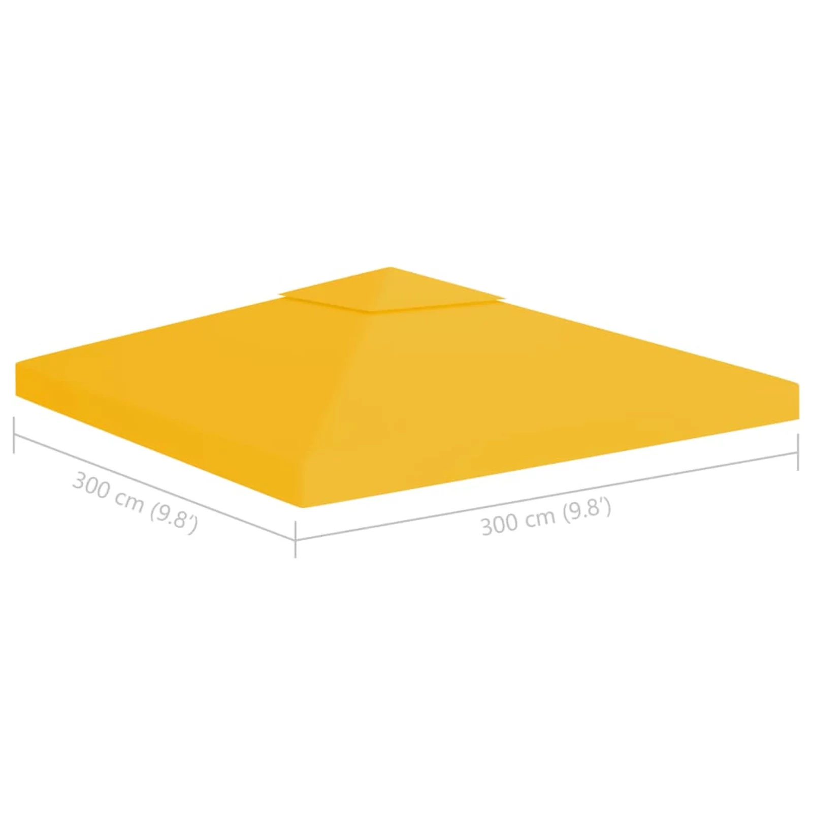 Andoer 2-Tier Gazebo Cover 310 g/m² 9.8'x9.8' Yellow