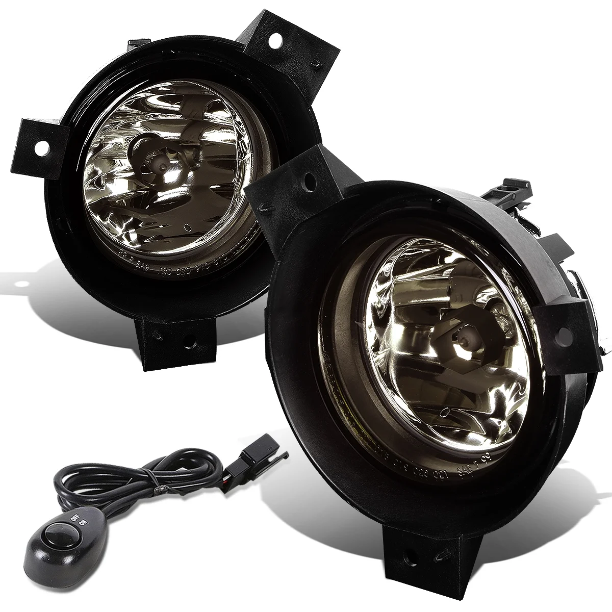 DNA Motoring FL-T012-SM For 2001 to 2003 Ford Ranger Pickup Pair Bumper Driving Fog Lights + Switch (Smoke Lens) 02