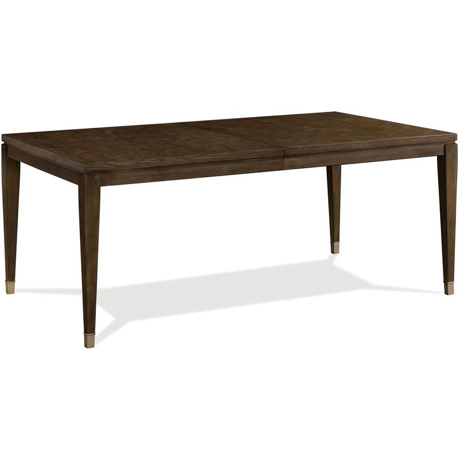 Riverside Furniture Monterey Wood Extendable Dining Table in Mink Brown