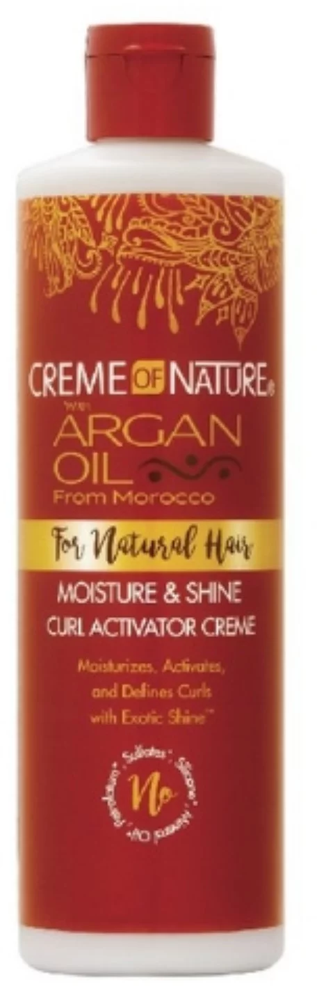Creme of Nature with Argan Moisture & Shine Curl Activator Creme, 12 oz (Pack of 4)