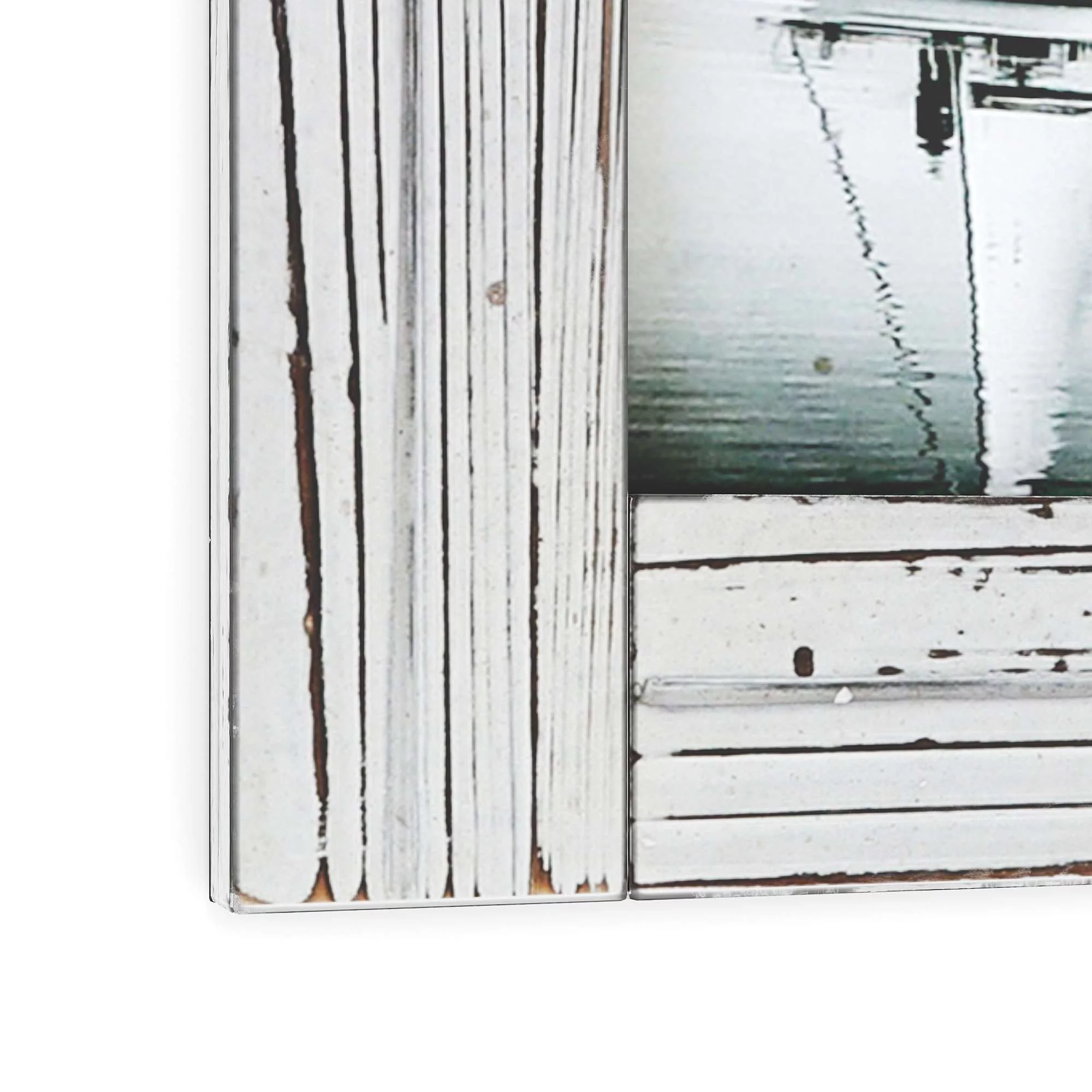 Barnyard Designs 8x10 Rustic Picture Frame Distressed Wood Picture Frame, Farmhouse Picture Frame, Rustic Frames, Tabletop Wall Hanging Farmhouse Frame, Rustic White, Set of 2