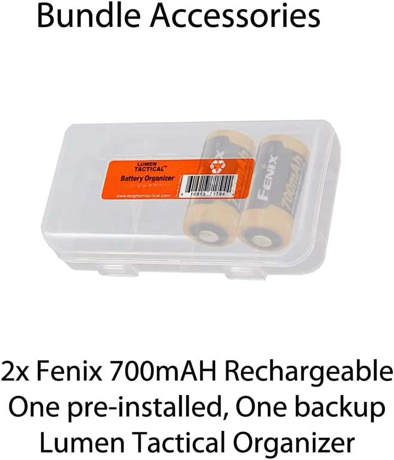 Fenix LD15R 500 Lumen Right-Angle White & Red LED Rechargeable Mini Flashlight with 2X ARB-L & LumenTac Organizer