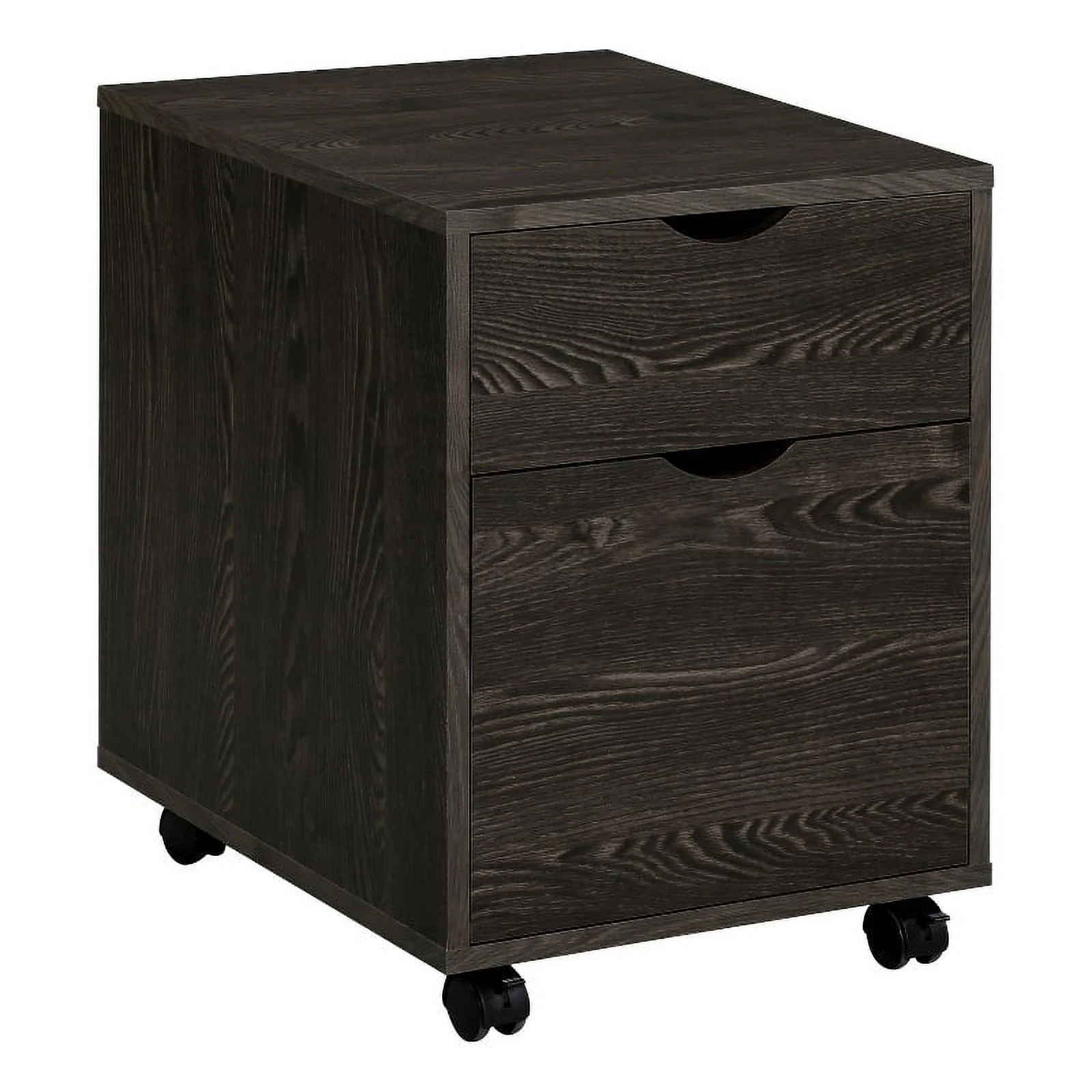 Pemberly Row 2-drawer Modern Wood Mobile File Cabinet Dark Oak