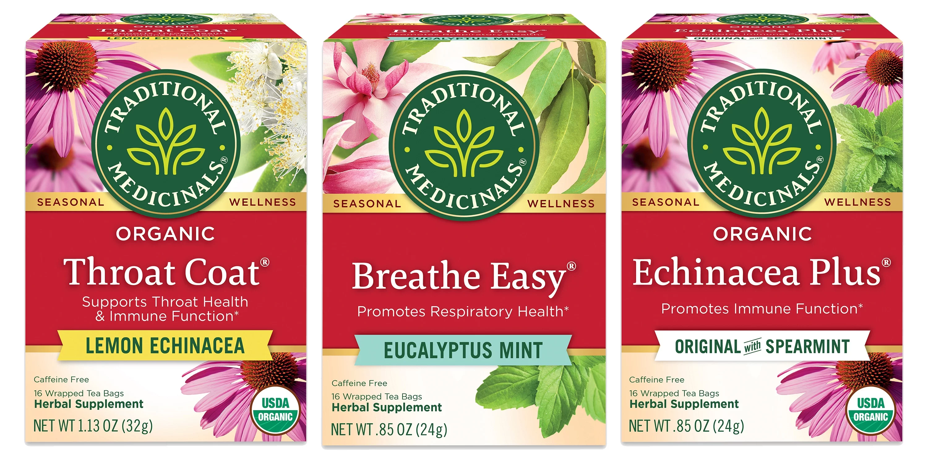 Traditional Medicinals Tea Cold Season Sampler Variety Pack (3 ct)