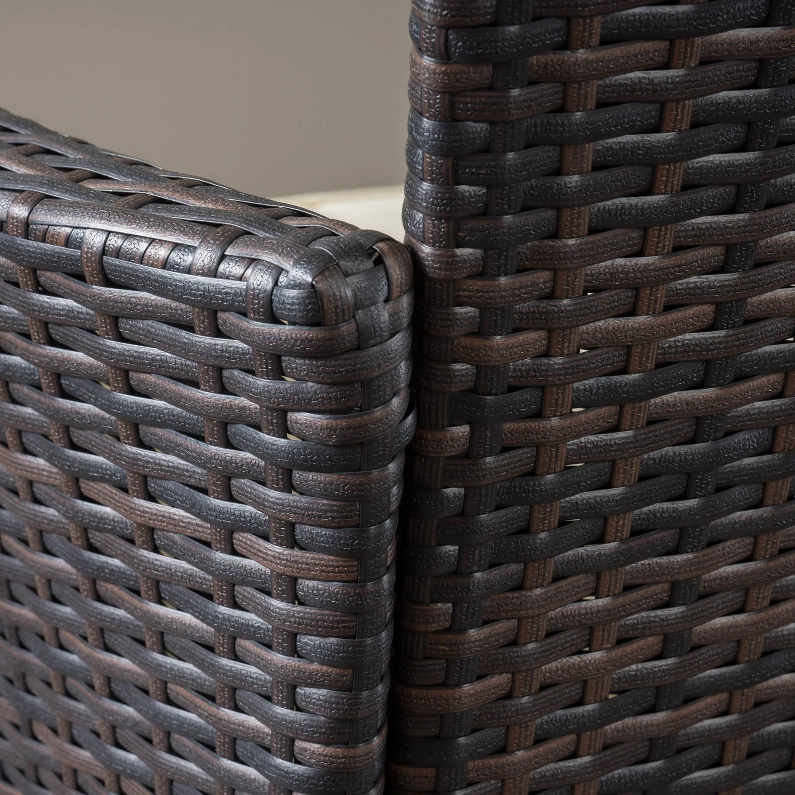 Madison Wicker 5 Piece Round Patio Dining Set with Cushions