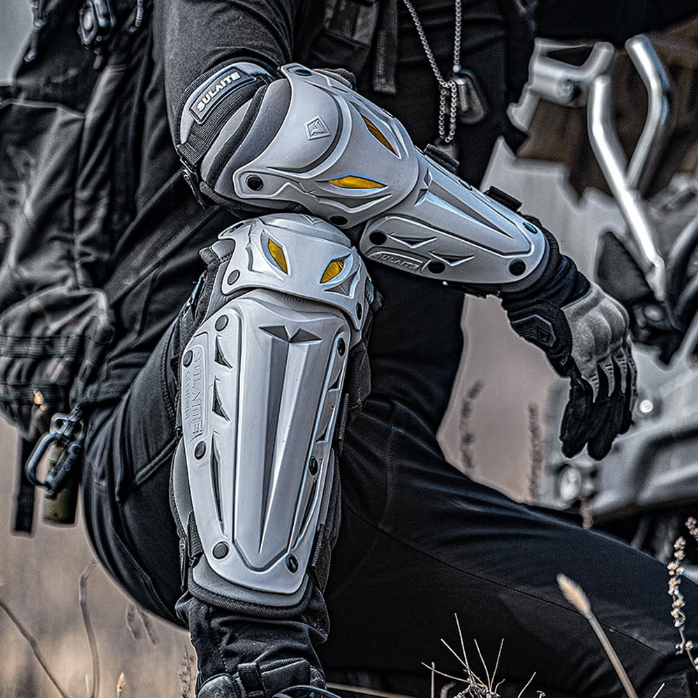 SULAITE Protective gear,Men Women Breathable Resistant Pads Breathable Knee Cap Knee Shin -Slip Knee Pads Armor Mountain Pads Sleeve -Slip Adjustable Sleeve -Slip Shin Adjustable Sleeve